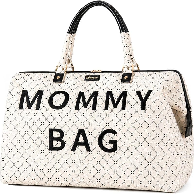 Bolsa para mamá, bolsa grande para hospital con cambiador, bolsas organizadoras y funda para equipaje para viajes y pañales esenciales