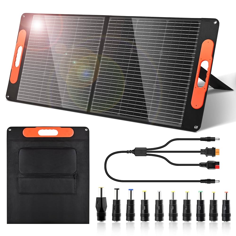 OTOUCH ソーラーパネル 100W 20V 折りたたみ式 チャージャー☆ Amazon.co.jp: 2023新登場 OTOUCH ソーラーパネル 100W 20V