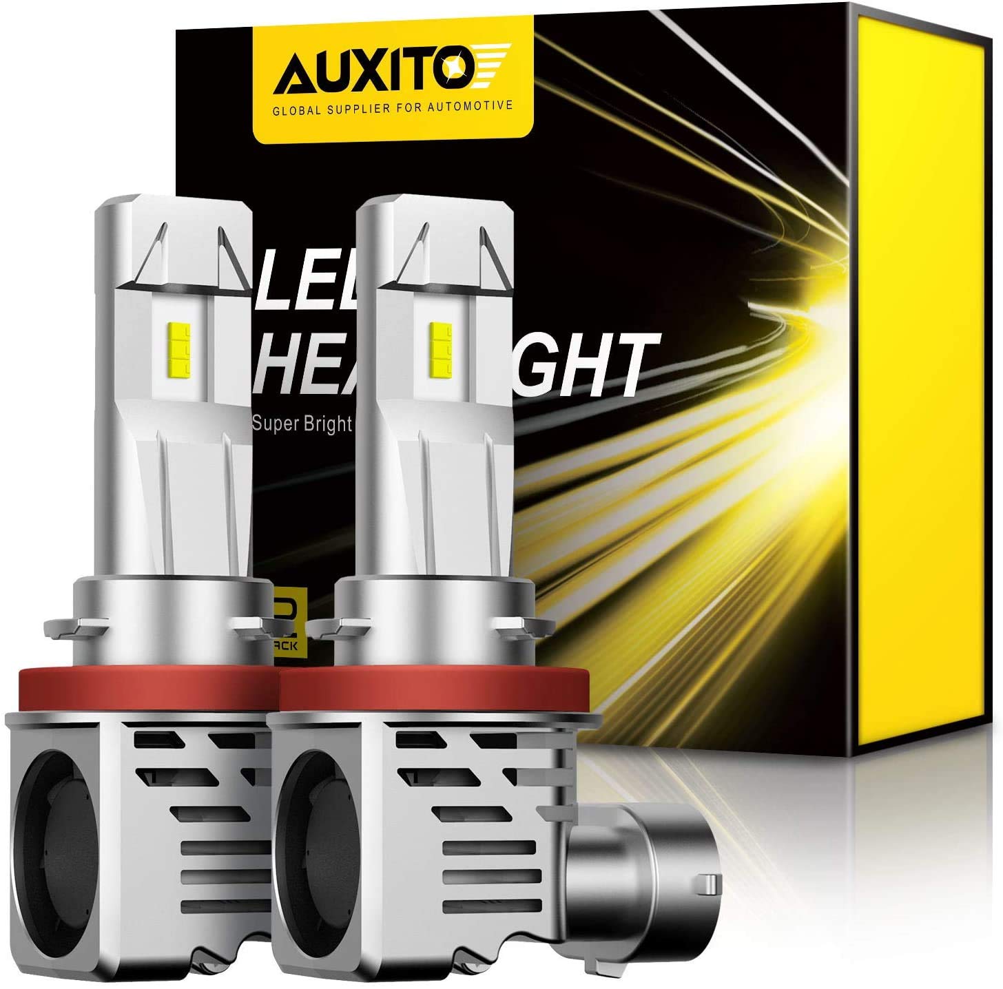4x AUXITO 9005 H11 LED Combo Headlight Bulbs High Low Beam Kit Extremely White E - Foto 11