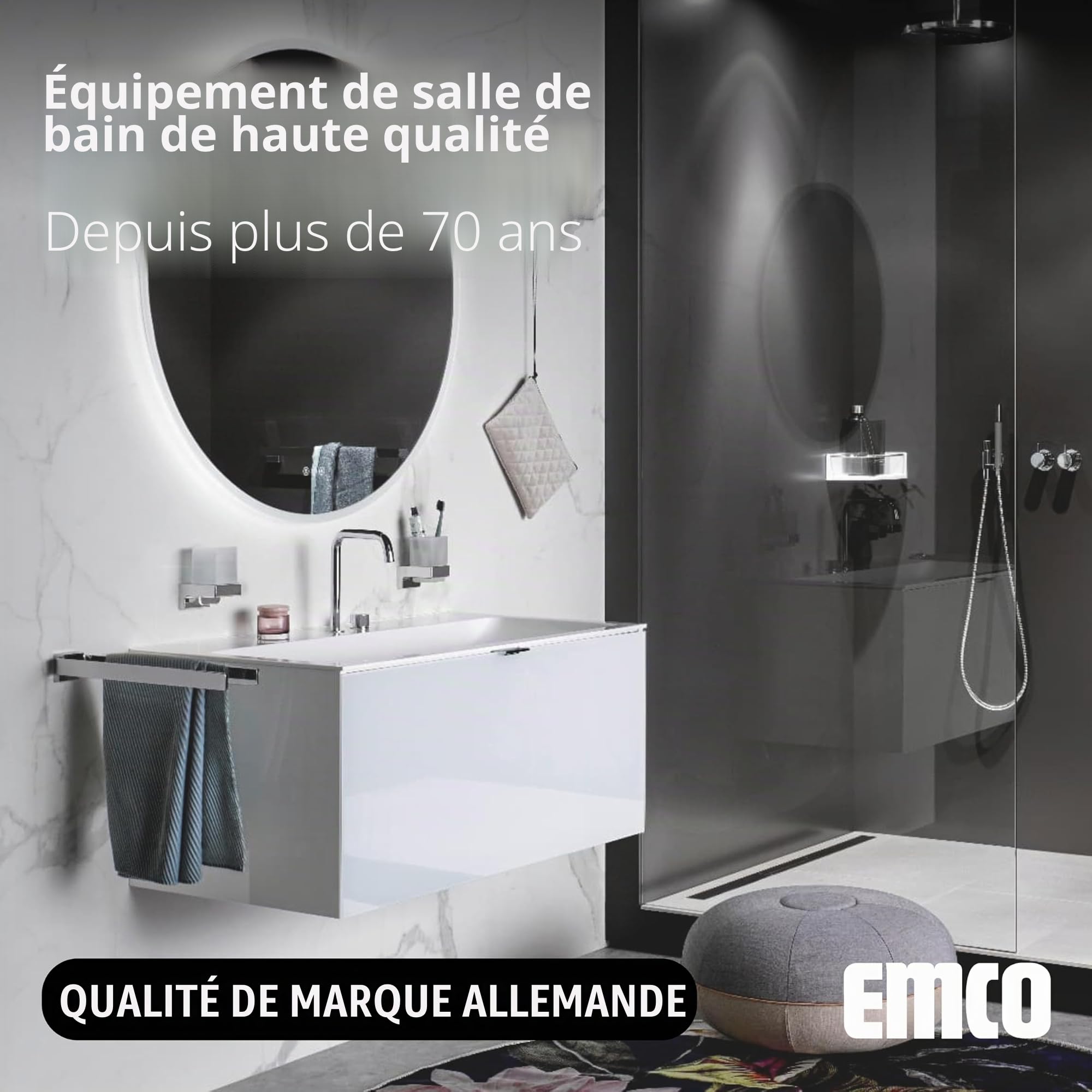 Emco loft 0557 Boîte à mouchoirs murale Noir