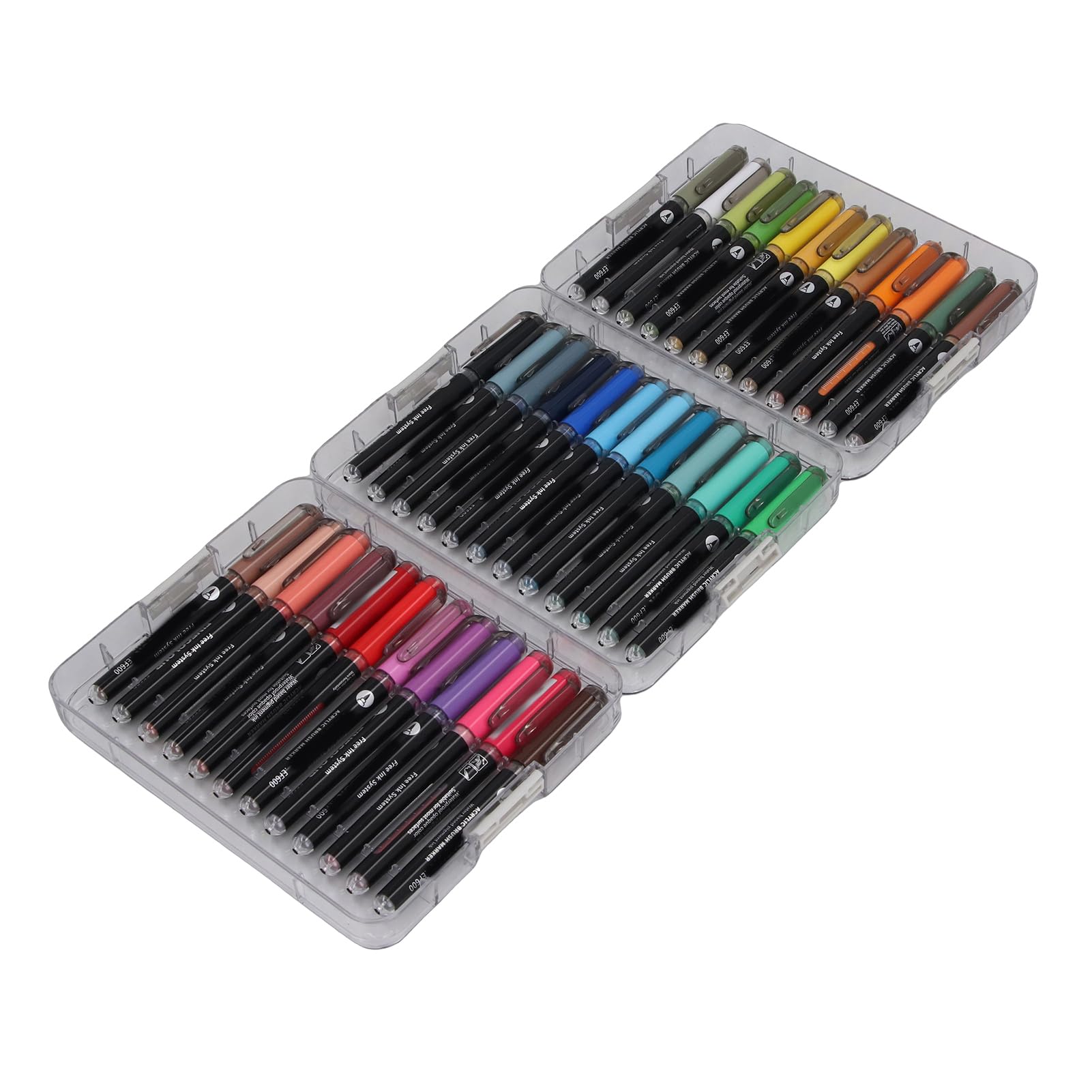 GOWENIC Professionelles Set mit Acrylfarben-Markern, 36 Farben für Aquarellfarben, mit Aufbewahrungsbox, Satte Farbkunststifte für Künstler, Bestes Geschenk für und Erwachsene, Tragbare Pinsel für