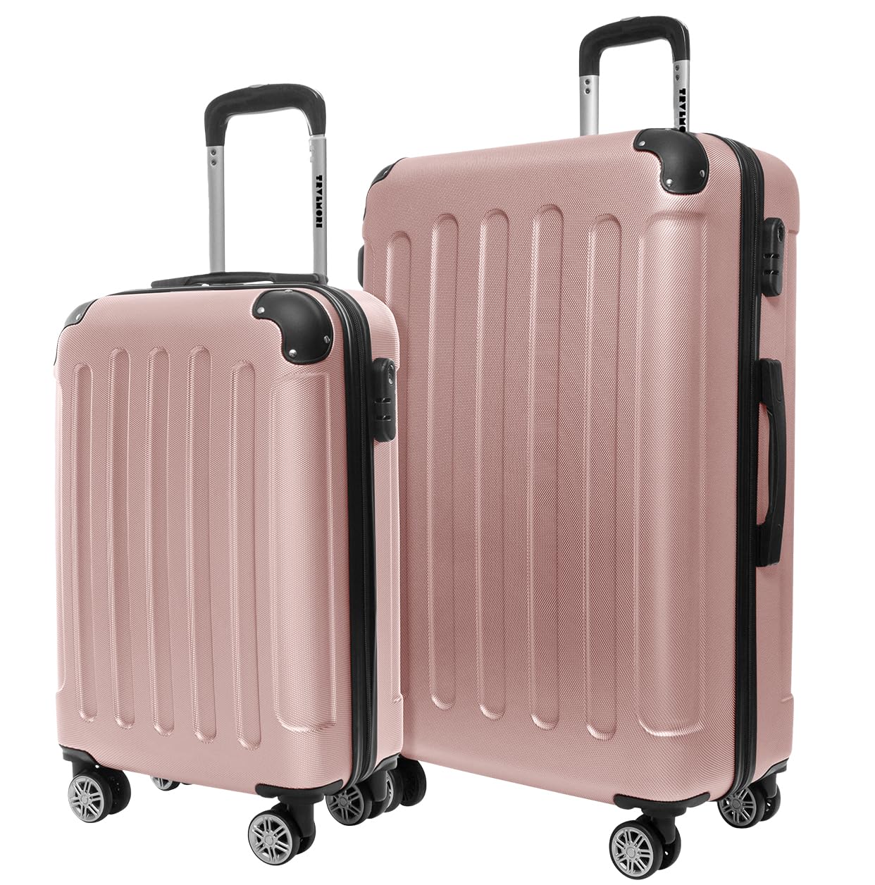 TRVLMORE Set Valigie Set 2 Valigie - Valigia Trolley - Set Trolley da Viaggio - Kit Valigie da Viaggio - Valige Set - Valigia per il Bagaglio a Mano e Valigia Grande - Rosa