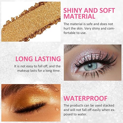 Miniatura 5 de AMY'S DIARY Shany - Paleta de sombra de ojos de 4 colores, paleta de sombra de ojos brillante, fórmula vegana y libre de crueldad, sombra de ojos