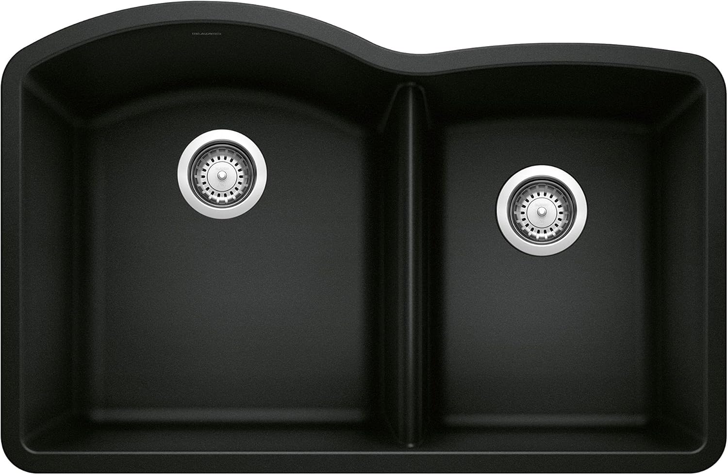 BLANCO, Truffle 441284 DIAMOND SILGRANIT 60/40 Double Bowl Undermount Kitchen Sink, 32" X 21"