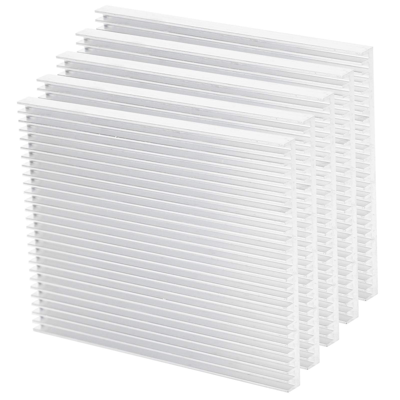 5 pièces radiateur refroidisseur ailette de refroidissement CPU Ultra-mince en aluminium refroidissement dissipant la chaleur pièces 100 x 80 x 7 MM