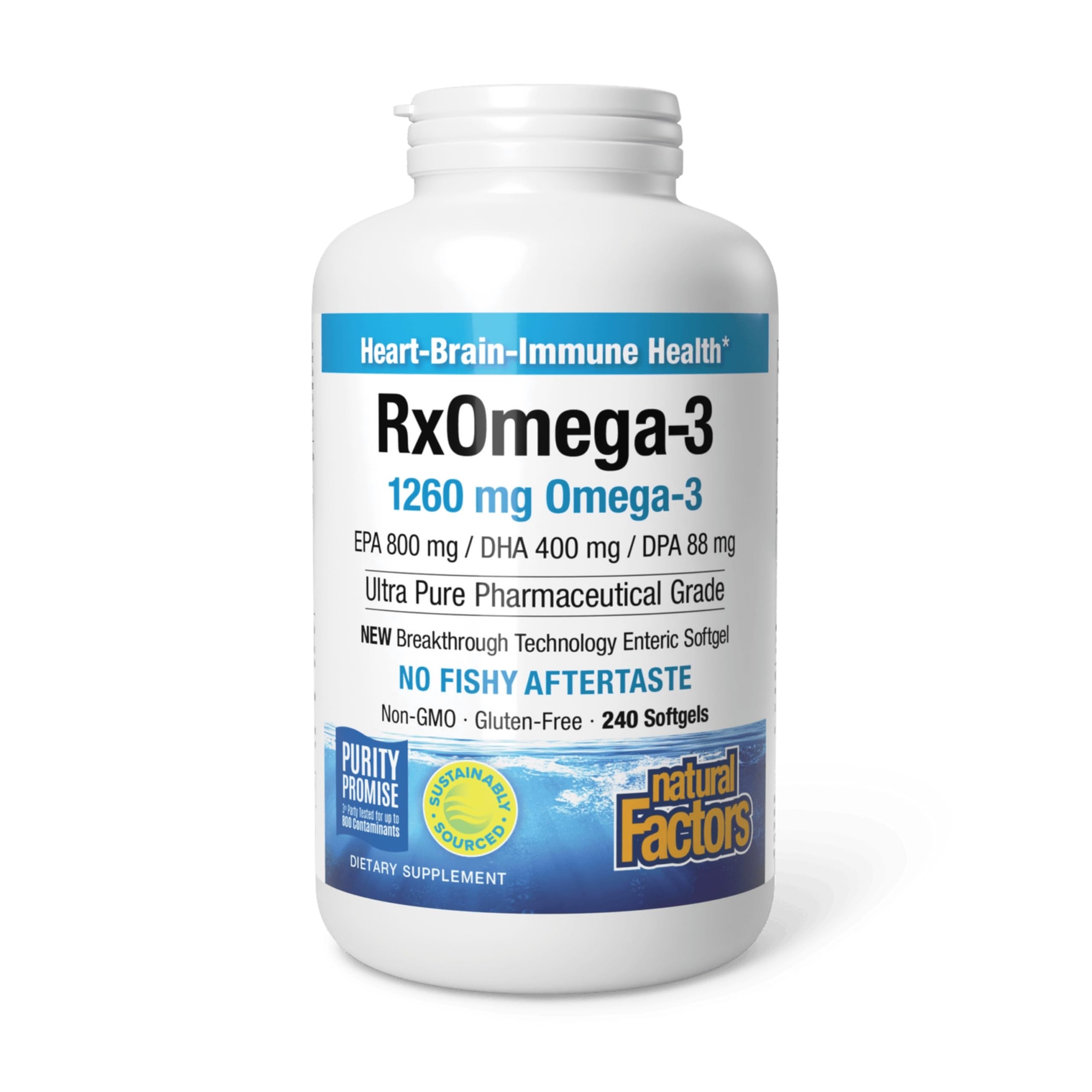 Natural Factors, RxOmega-​3 Factors, 120 gélules
