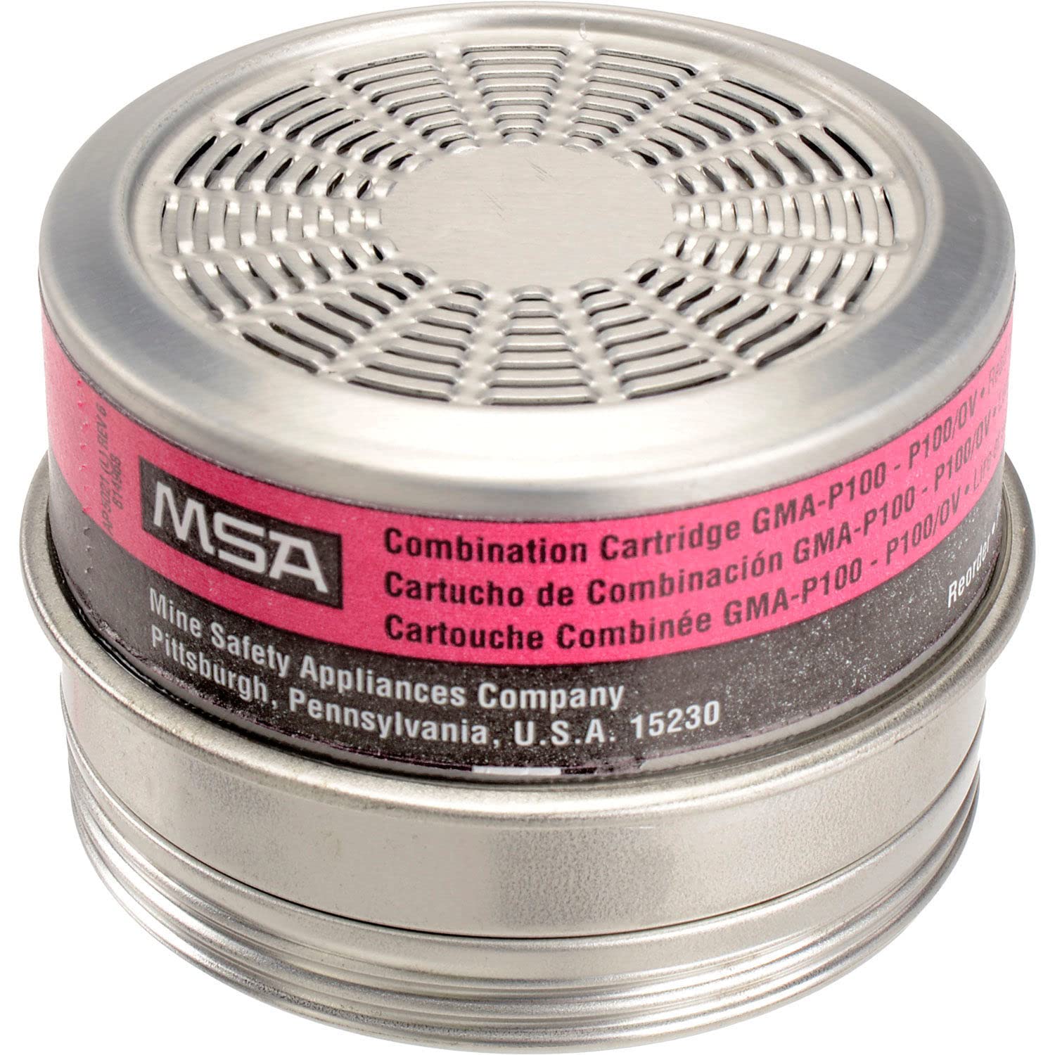 MSA 815178 Comfo Respirator Cartridge - Organic Vapor/P100 (GMA: OV/P100), Quantity: 6 per Pack, Chemical and Combination Air-Purifying Respirator Cartridge