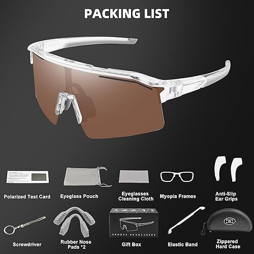 Miniatura 7 de Sports Sunglasses for Men Women Unbreakable UV400 Protection Goggles Baseball Running Cycling Glasses