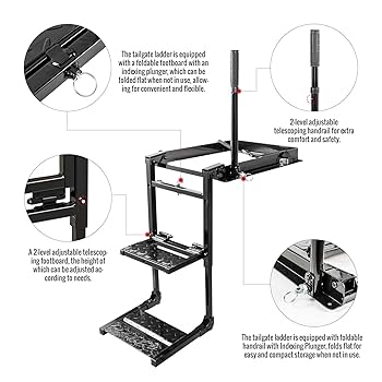 【新品】ランチア デルタ リアゲートトレイフック（吊り紐付き）左右セット Amazon.co.jp: 折りたたみ式テールゲートラダーラック 2つの