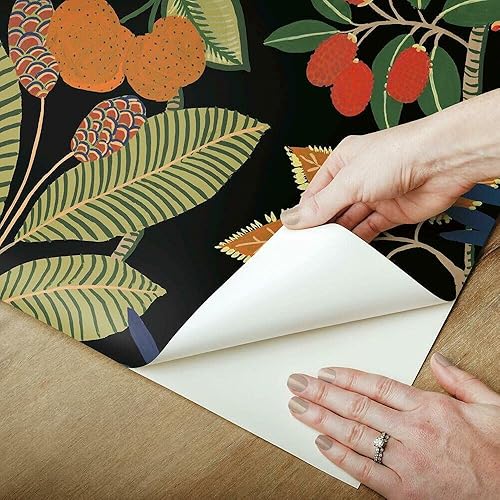 Miniatura 4 de RoomMates RMK11576RL Papel tapiz autoadhesivo Funky Jungle negro y verde