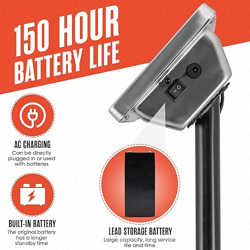 Miniatura 4 de Houseables Báscula industrial, báscula de plataforma, 600 libras, grande, máquina de peso para equipaje, envío, paquetes, piso, comercial,