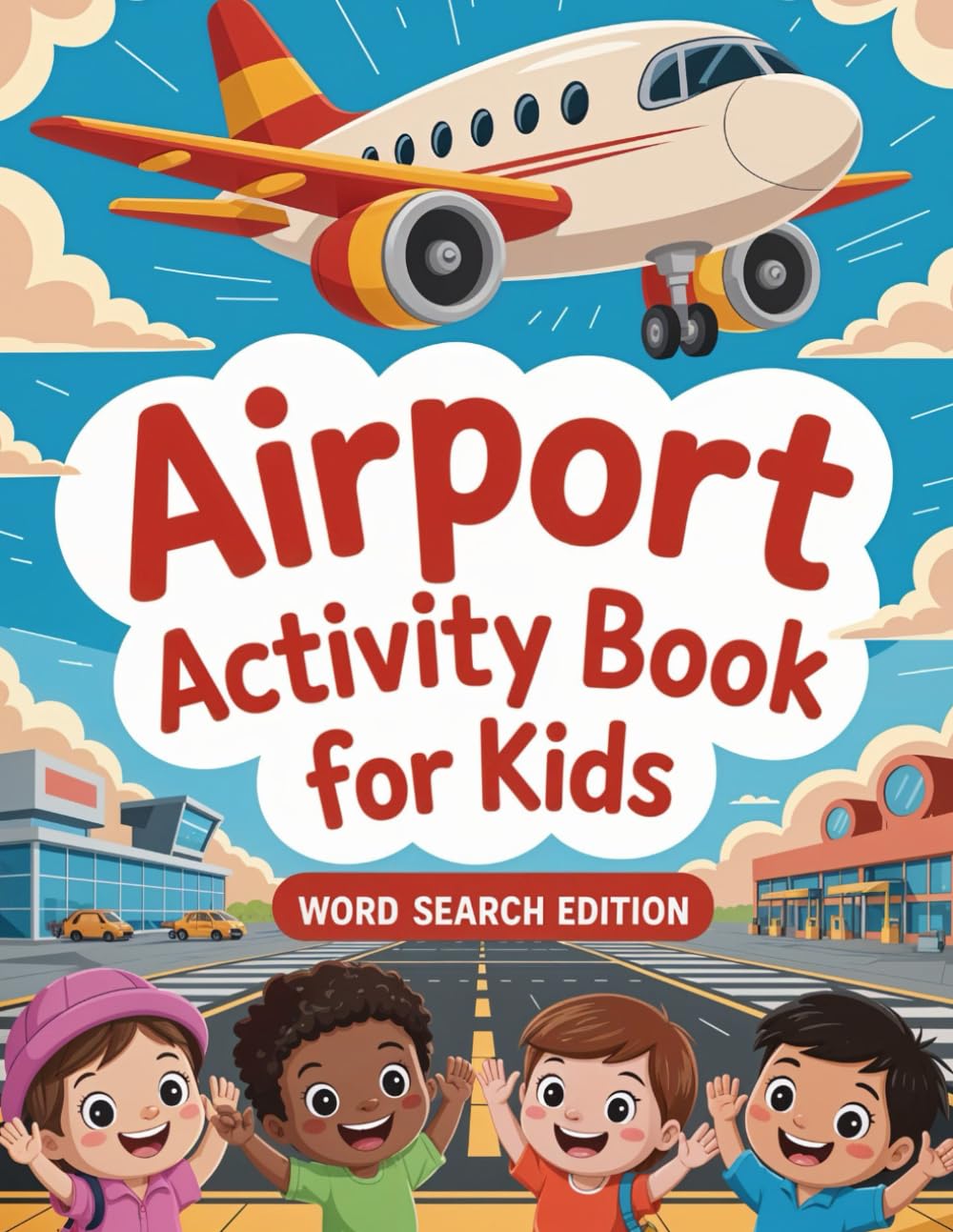 Airport Activity Book for Kids. Word Search Edition. Travel Activity Book for boys and girls with Family.