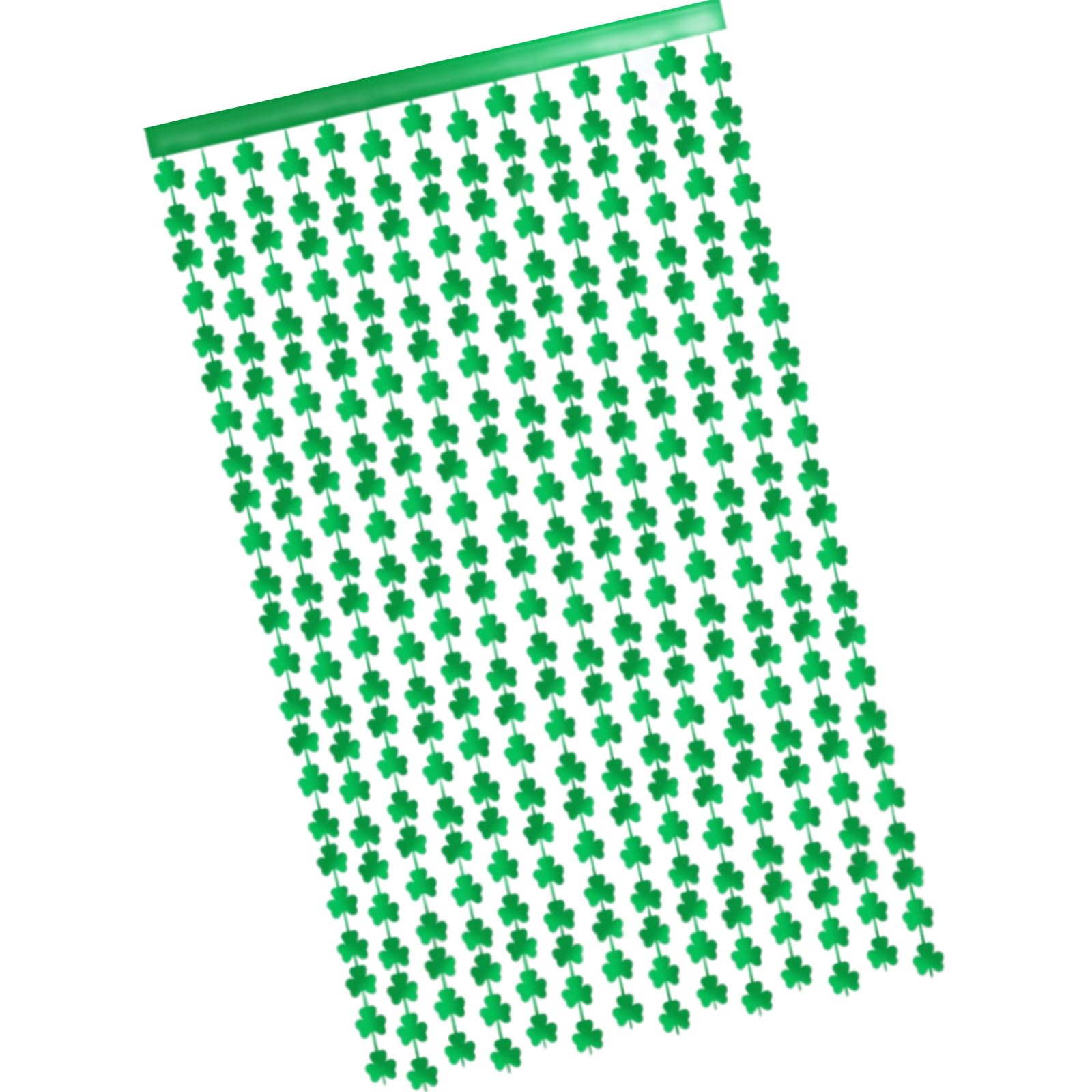 Carotoe Green Pet Shamrocks Clovers Garlands Banners Stpatricks Day Decorations Hangings Shamrocks Decoration Garlands Banners Irish Day Pet Clovers