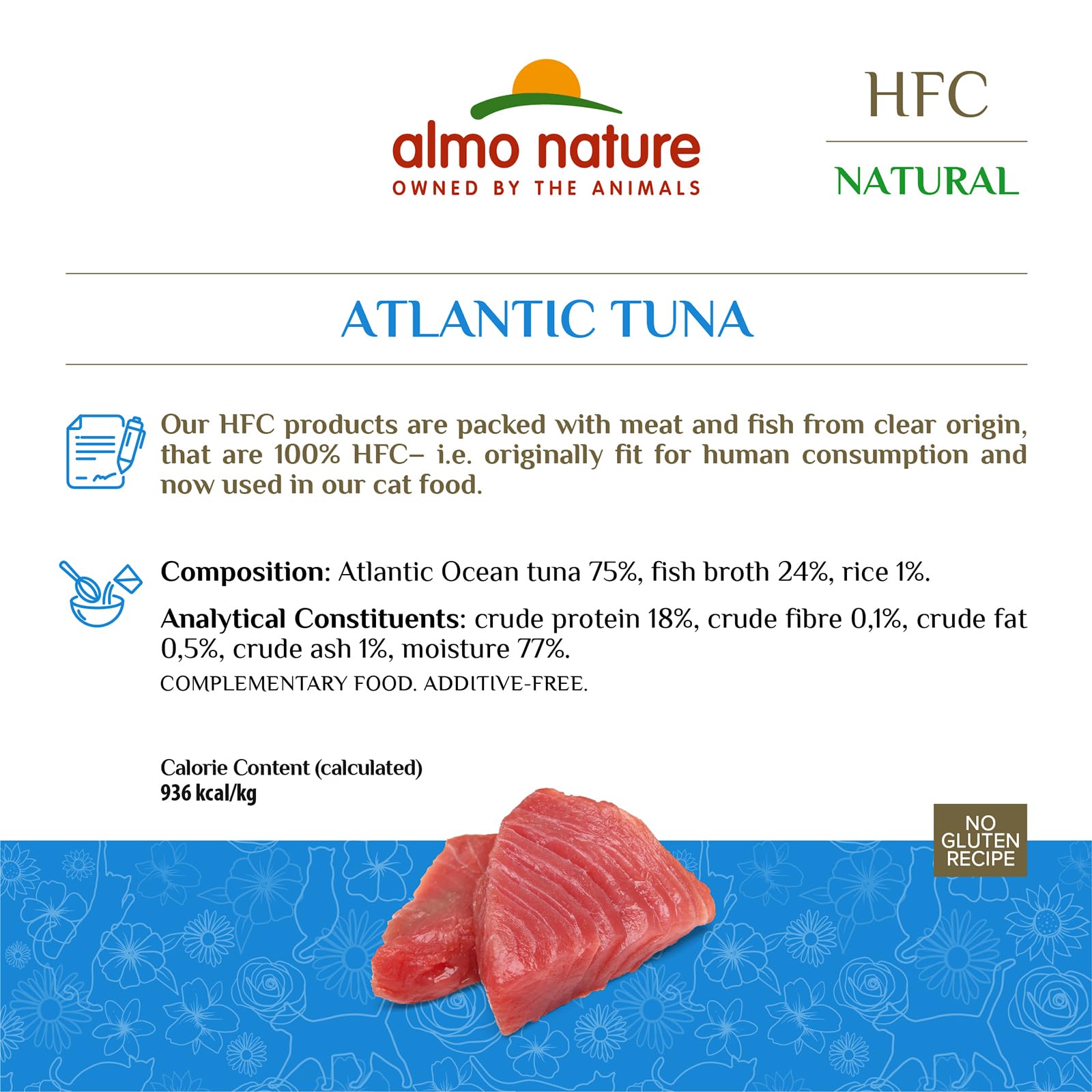 Almo Nature Hfc Natural Karma dla Kotów, Tuńczyk, 6 x 70 g