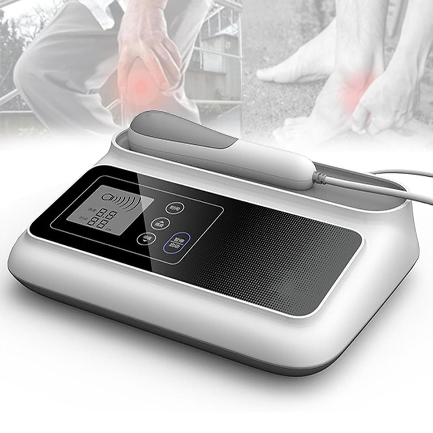 Dispositivo portatile per terapia ad ultrasuoni per alleviare il dolore e la guarigione muscolare, fisioterapia professionale con timer e ingranaggi regolabili, ideale per uso domestico