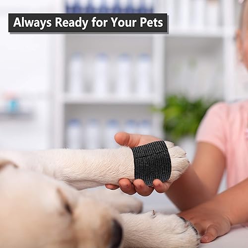 Miniatura 3 de Paquete de 12 vendajes cohesivos autoadhesivos de 2 pulgadas x 5 yardas, cinta de primeros auxilios, cinta autoadhesiva elástica, atlética, cinta
