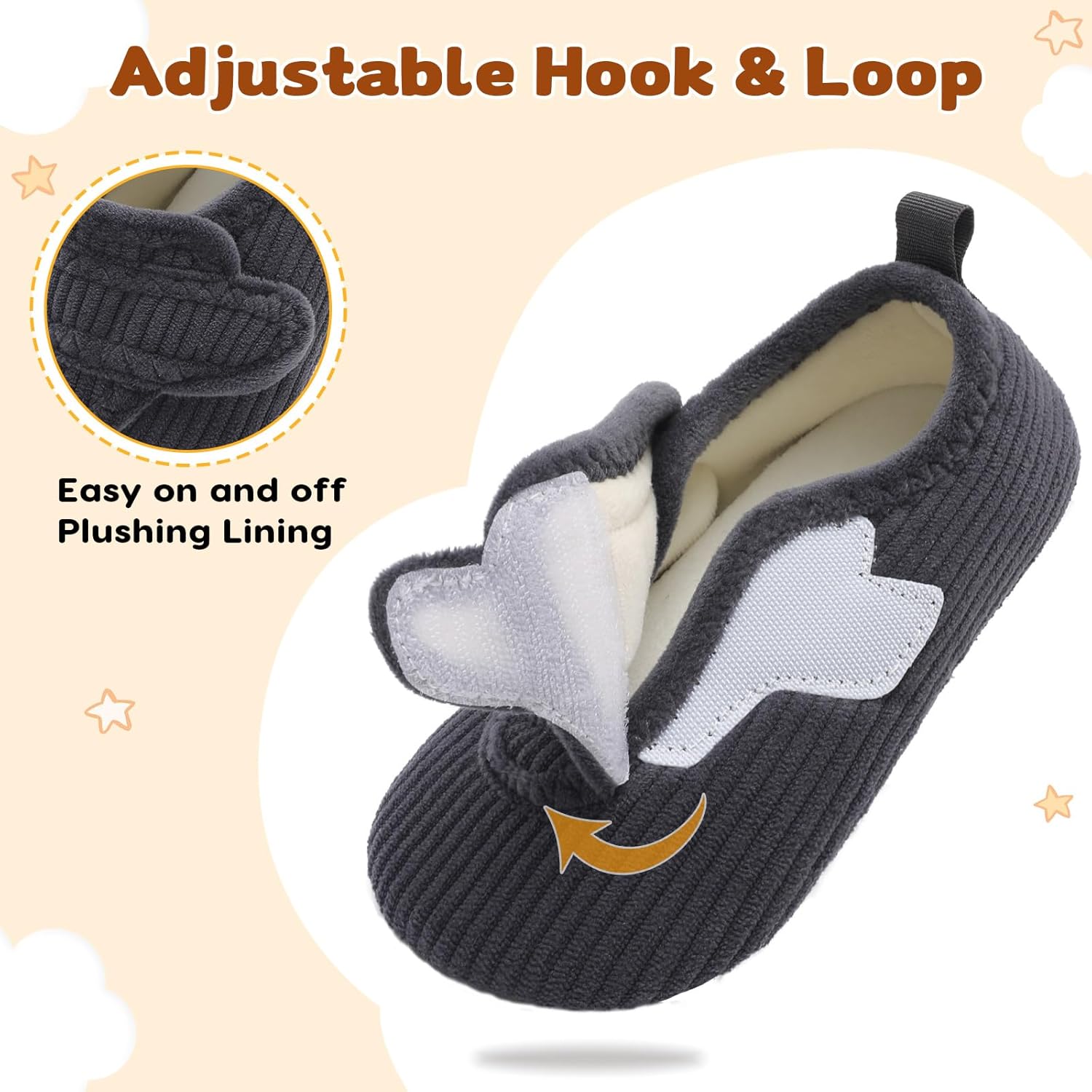 LeIsfIt Toddler Slippers Boys Girls House Shoes Soft Warm Kids House Slippers Slip on Cozy Bedroom Sock Shoes Non-slip Indoor Outdoor Slipper Shoe - Image 7