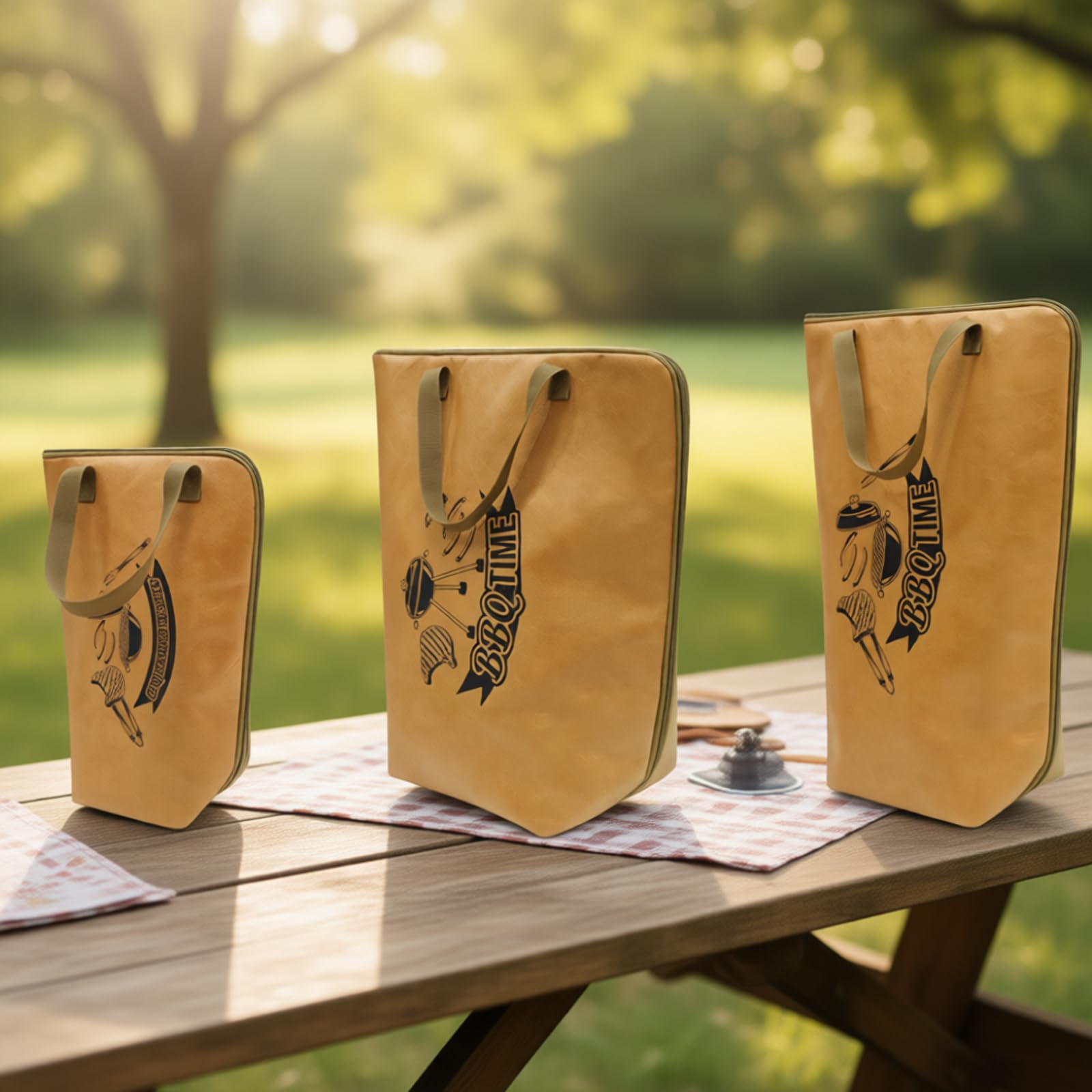 3 Stück auslaufsichere, isolierte Essensbeutel Designs für Essen im Freien und Pendeln, Reise-Lebensmittelbehälter