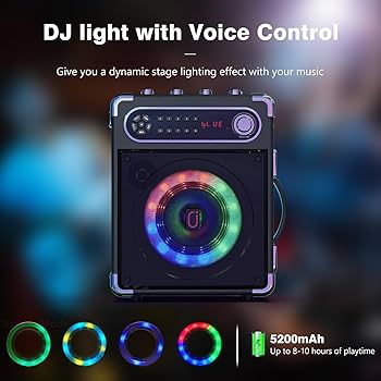 Portable Bluetooth Karaoke Machine With 2 Wireless Nepal | Ubuy