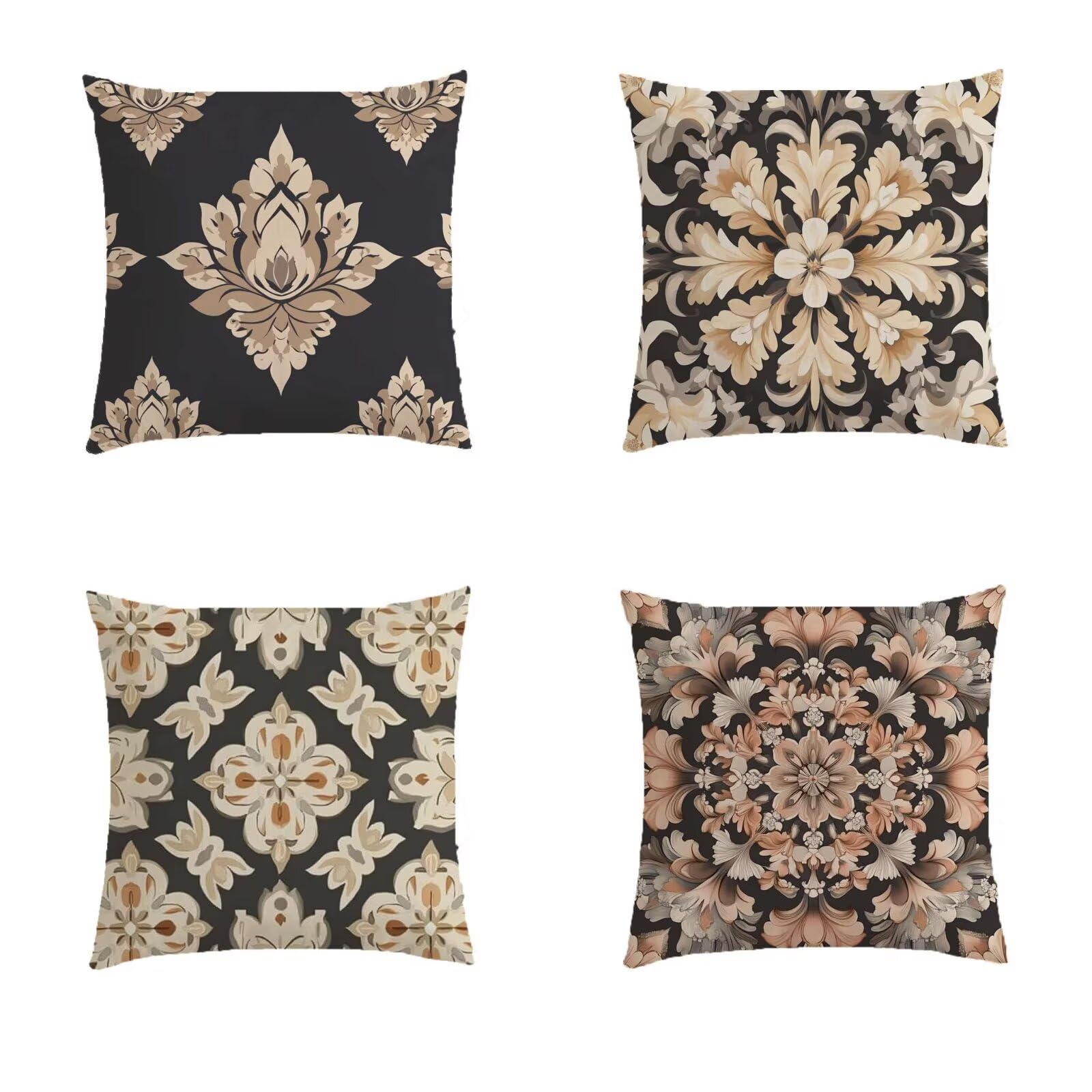 Housse coussin exterieur imperméable 40x40 salon de jardin bohème