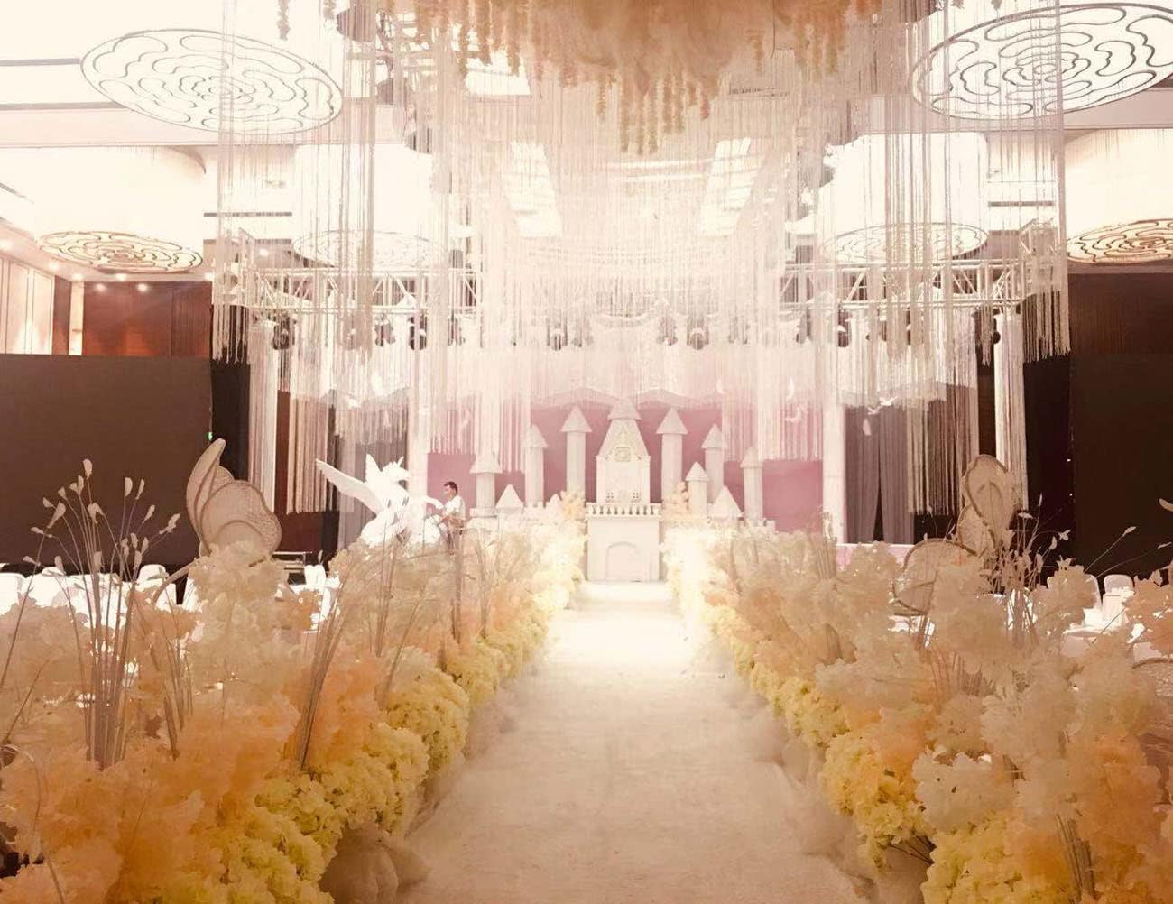 Goodangie00 5Pcs 33.5" White Artificial Cherry Blossom Flower Bushy Silk Branches for Spring Home Room Wedding Party Kawaii Decor, Japan's National Flower - Image 7