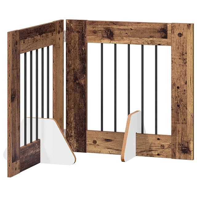 vidaXL Puerta para Perros Plegable con Soportes 4 uds. 241 cm