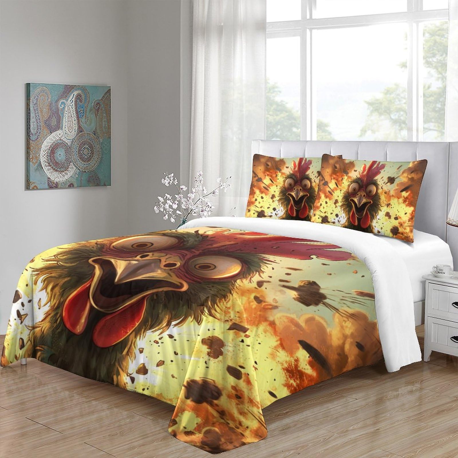 Komplet pościeli z zamkiem błyskawicznym, z poszewką na poduszkę, dla młodzieży, dzieci, do sypialni, Super King (260 x 220 cm)
