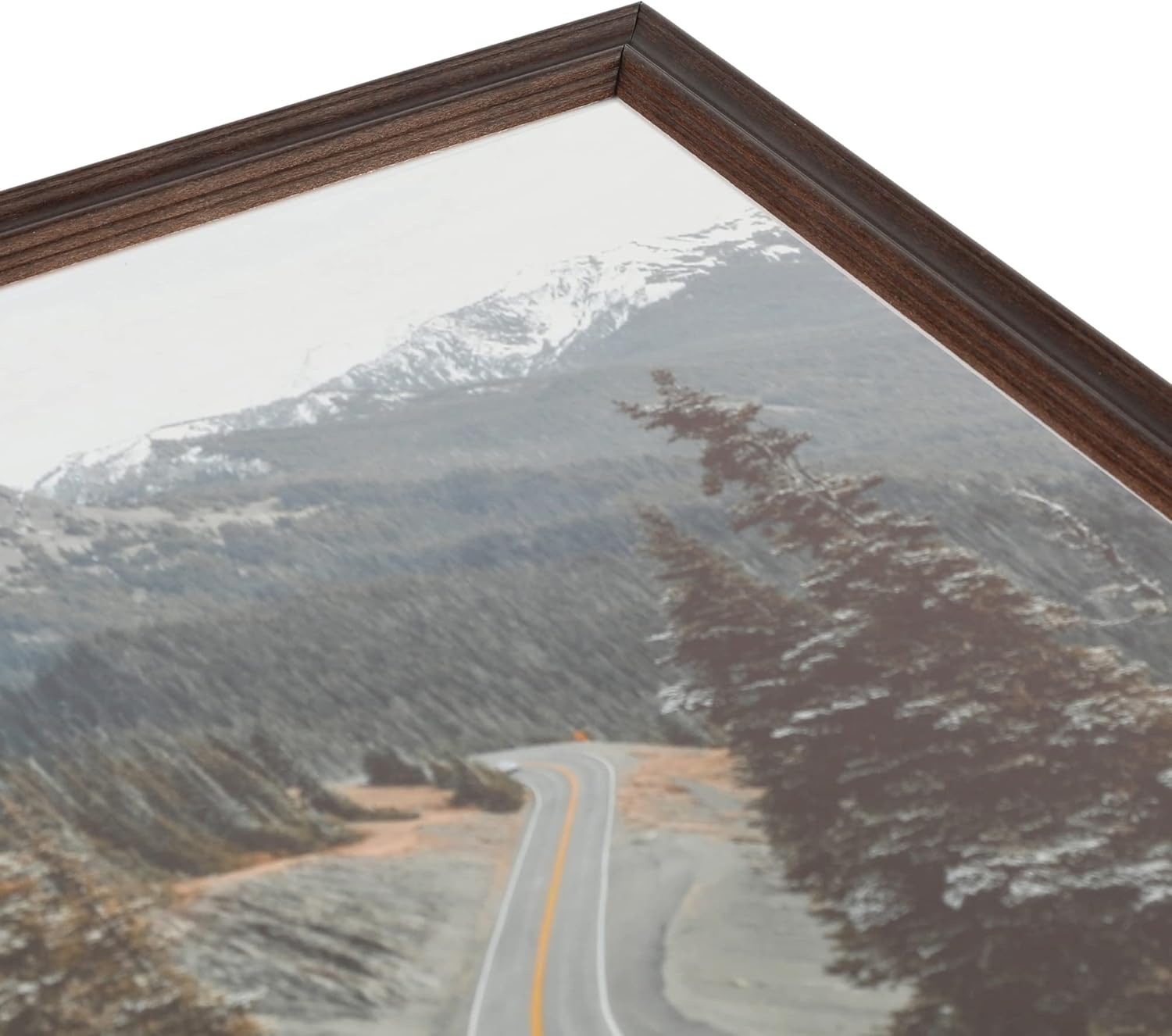 ArtToFrames 11x11 Inch Brown Picture Frame, This 1.00 Inch Custom Wood Poster Frame is Walnut - Comes with Foam Backing 3/16 inch and Regular Glass (FBPL0066-60823-YWAL-11x11)