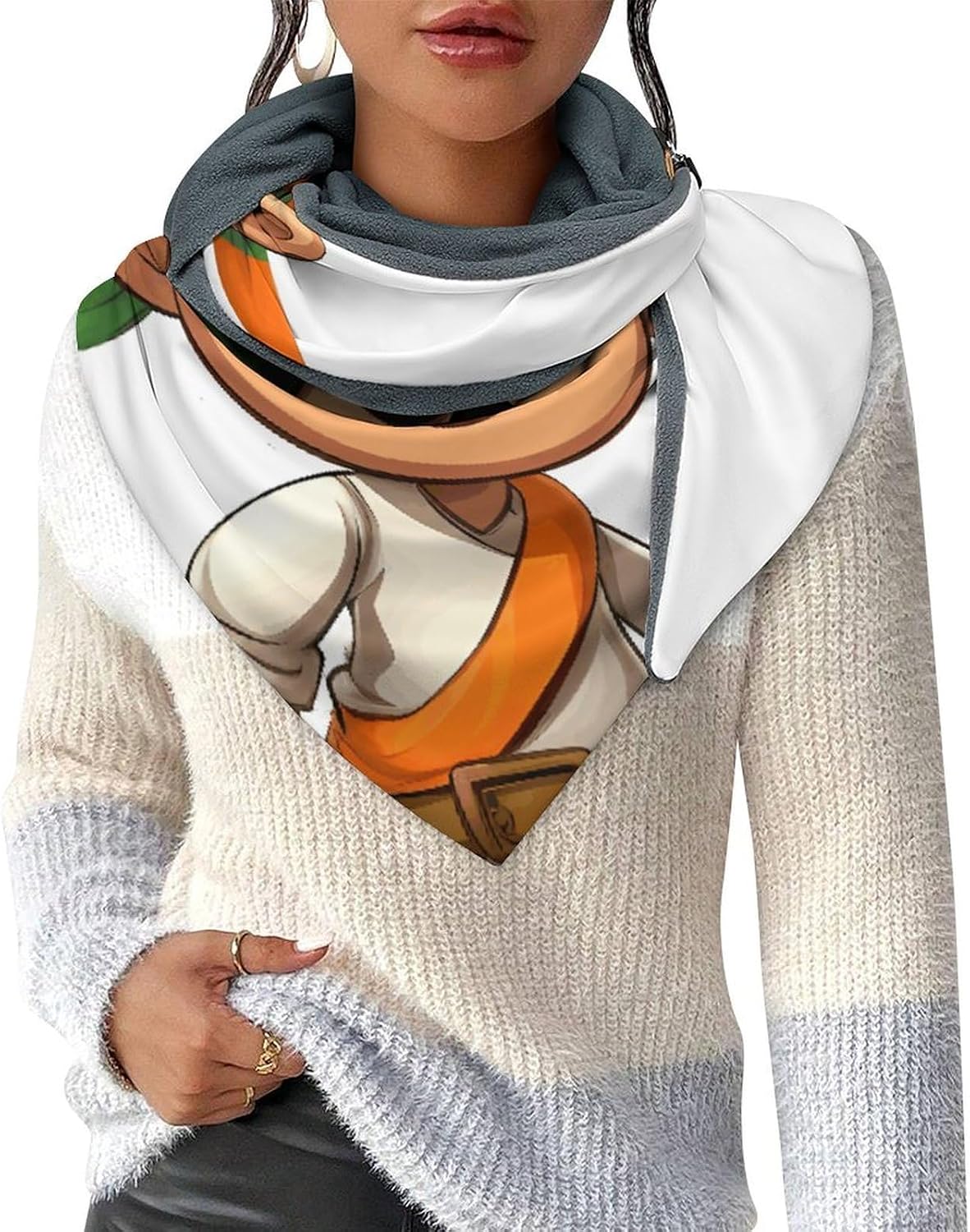Man Wearing Turban Winter Scarf Warm Scarfs Thick Scarf for Cold Weather Thickening Neckerchief For Women