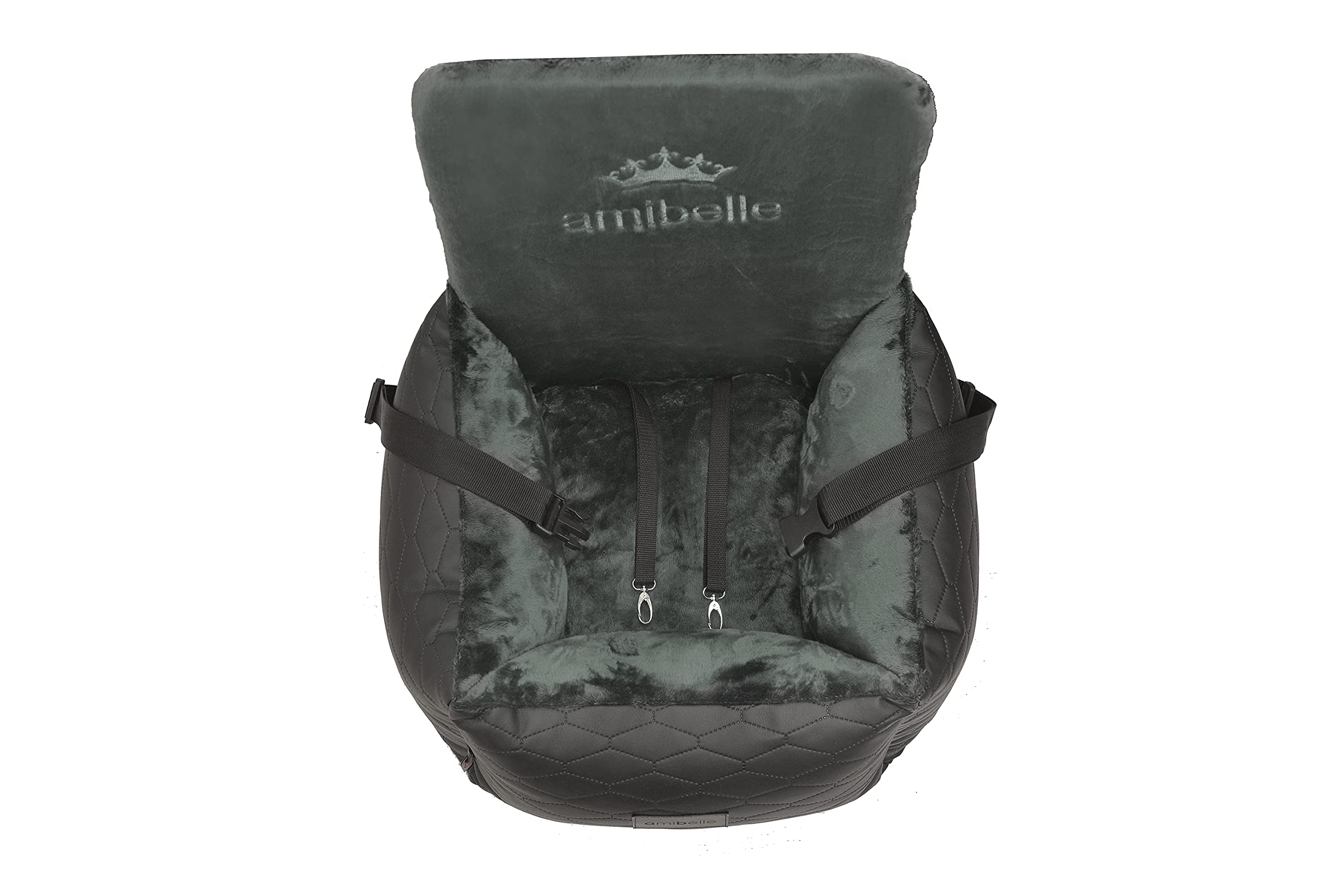 Luxuriös Hunde Auto Sitz - Autositz für Hunde & Katzen, Universal, Waschbar, Schwarz, Kunstleder, 55 x 55 cm