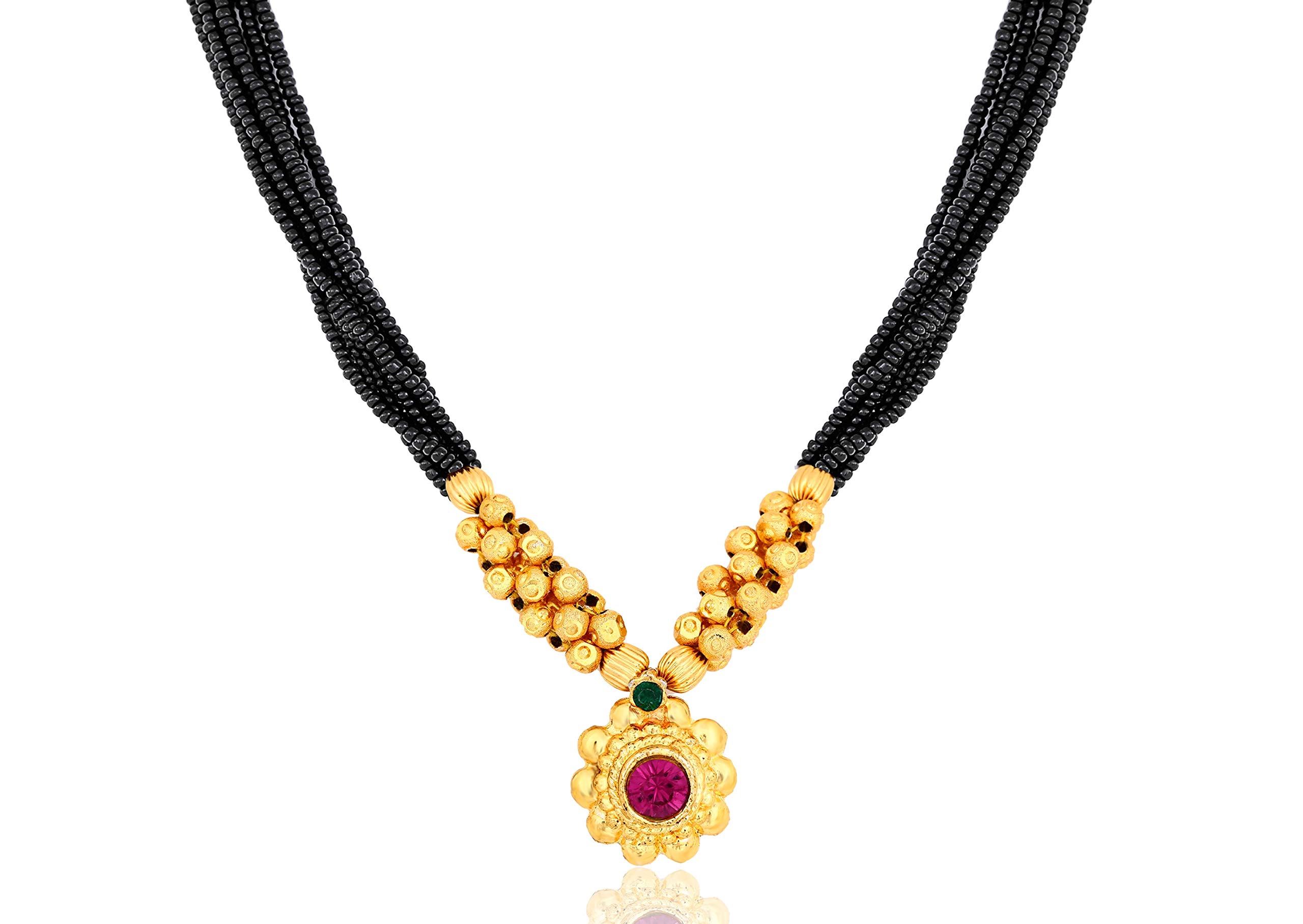 Amaal Traditional Maharashtrian Jewellery Thushi Necklace Set/Jewellery Sets for Girls Women-THUSHI-A7108 (B07FZ5QJ6F) Amazon Price History, Amazon Price Tracker