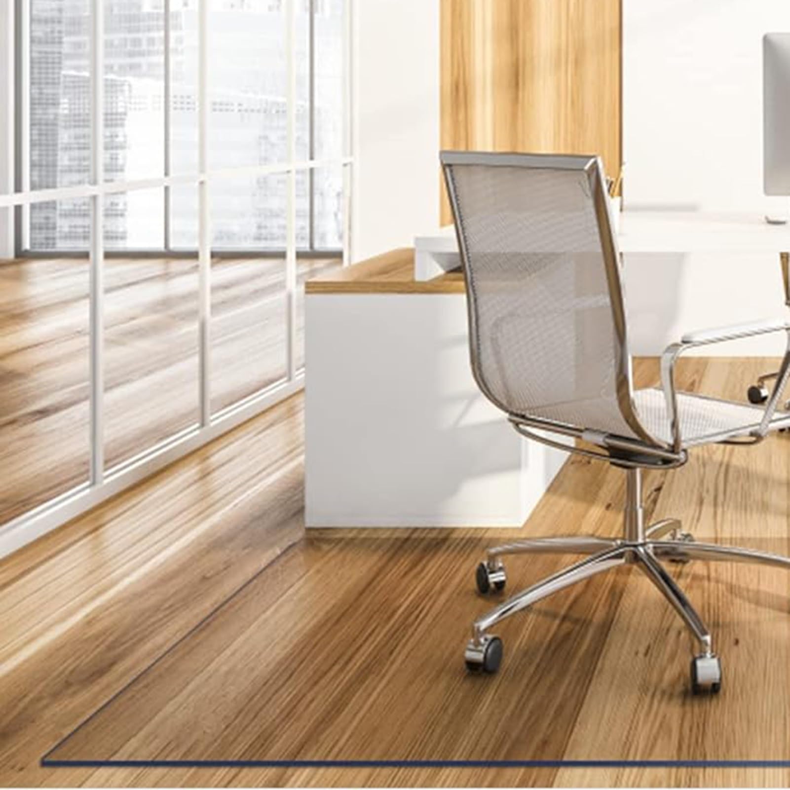 YANBI Office Chair Clear Carpet Cover Indoor Outdoor Hard Floor Runners Heavy Duty Protector Easy Clean Runner Rug