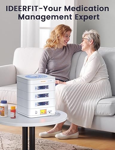 Miniatura 6 de Dispensador de pastillas automático de 28 días  Configuración de aplicación y dispositivo por familia, pantalla LCD, bloqueo digital, alertas de