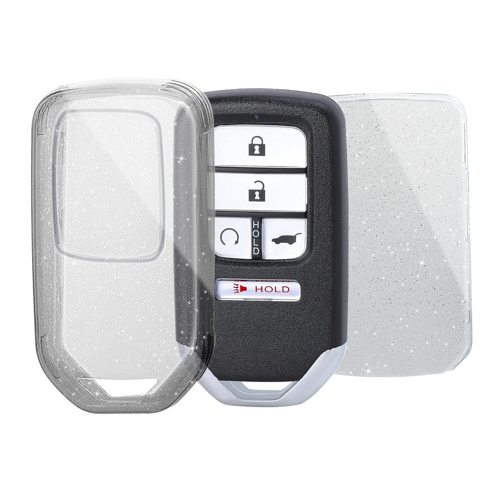 OFFWEGO Honda Key Fob Cover – Soft TPU Case, Transparent Green, Fits Accord, Civic, CR-V, Pilot