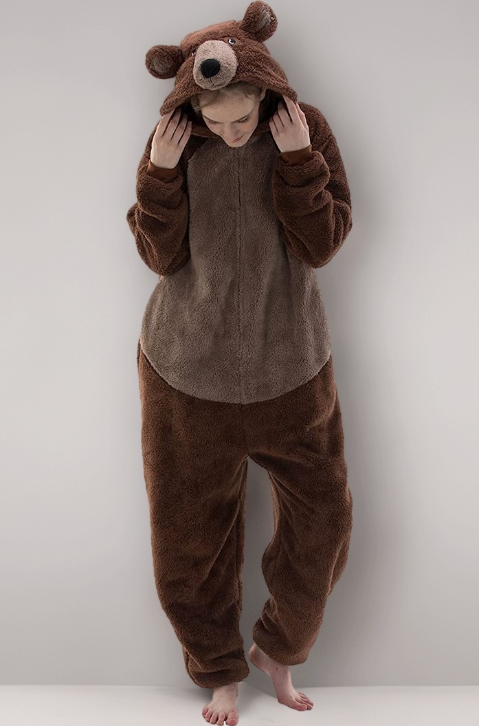 COSUSKET Snug Fit Unisex Adult Onesie Pajamas, Flannel Cosplay Animal One Piece Halloween Costume Sleepwear Homewear