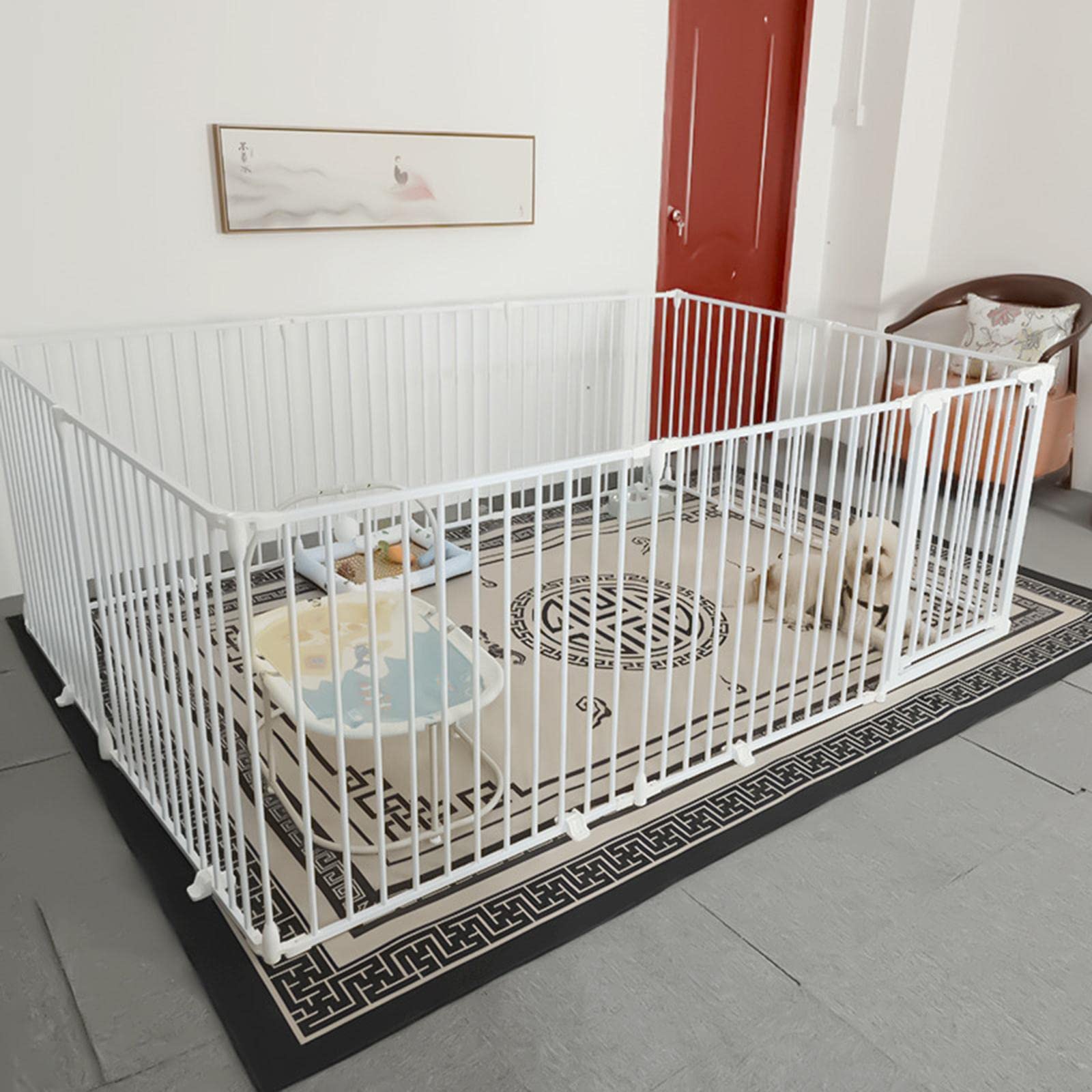 CALANDIS Pet Fence High Pets Puppy Supplies Guard Barrier Dog Gate for Lawn Garden 7 Rod 48X76Cm (B0BRSQCZ47) Amazon Price History, Amazon Price Tracker