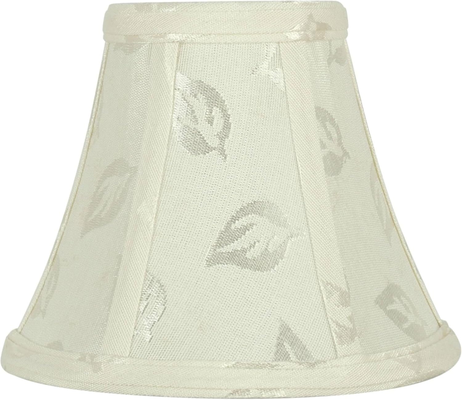 Aspen Creative 30052-2A, Bell Clip-On Chandelier Lamp Shade, Off-White, 3" Top x 6" Bottom x 5" Slant Height, Set of 2