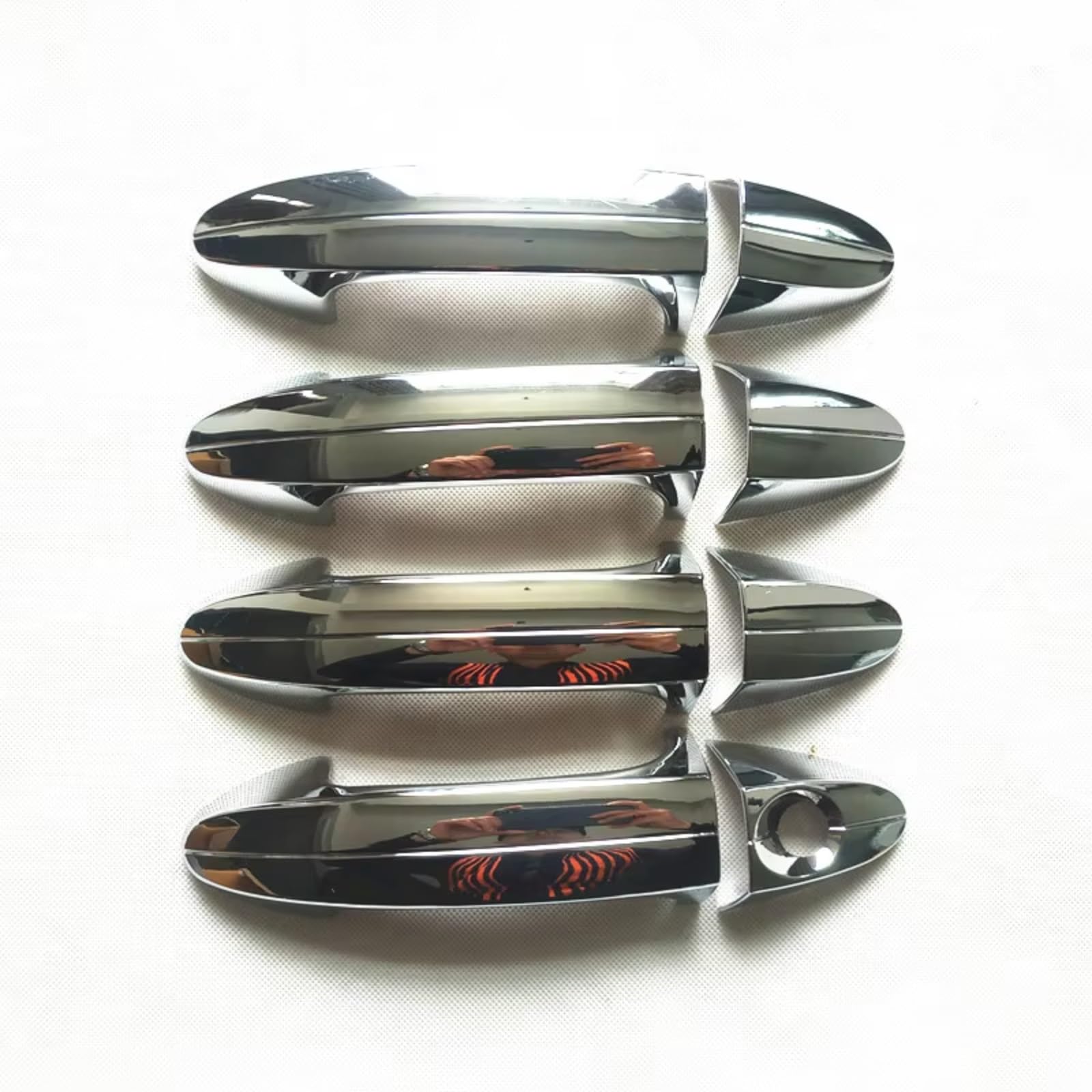 DSPOLIMV Outer Door Handle Cap Compatible with for Ecosport 2013 2014 2017 2018 2019 2020 2021 Car Door Handle Cover Trim Chrome Accessories(4DC1)