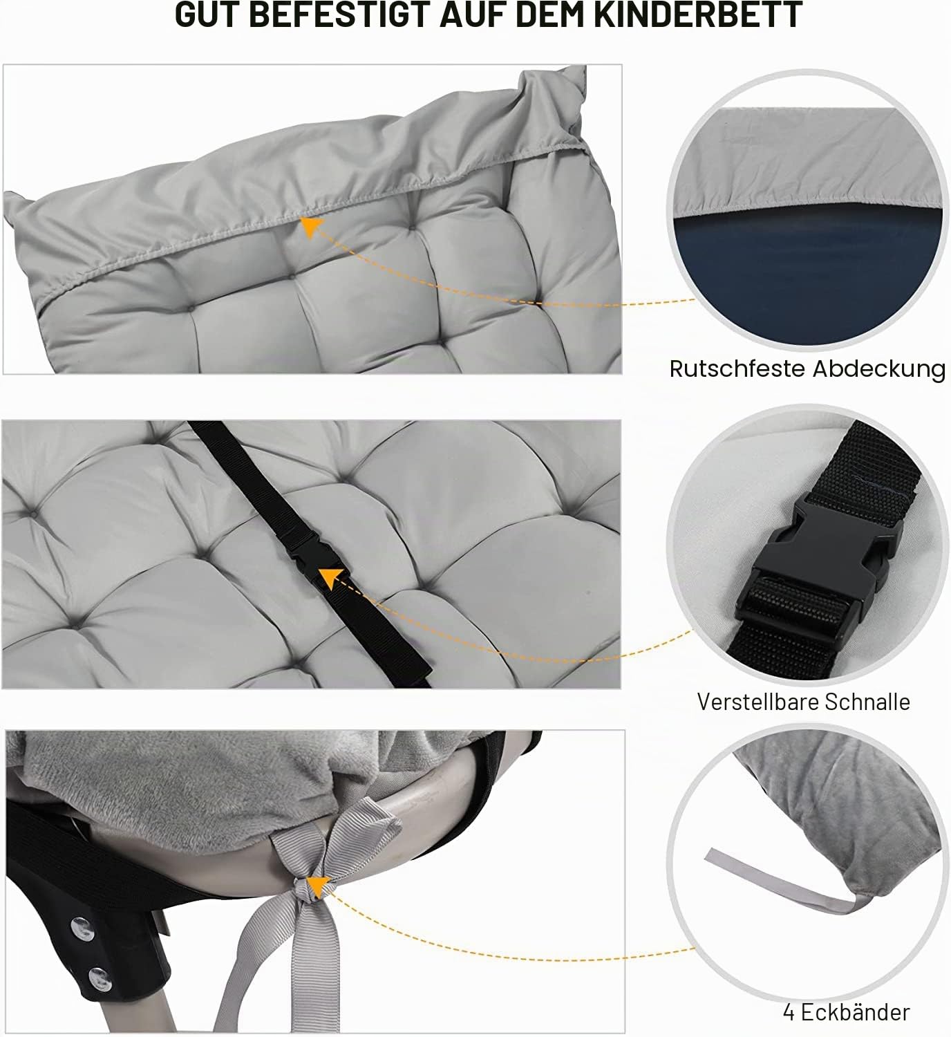 REDCAMP XL-Matratze für Campingbett, 190 x 75 cm, weiche, bequeme Baumwolle, dicke Schlafmatratze, Matratzenauflage