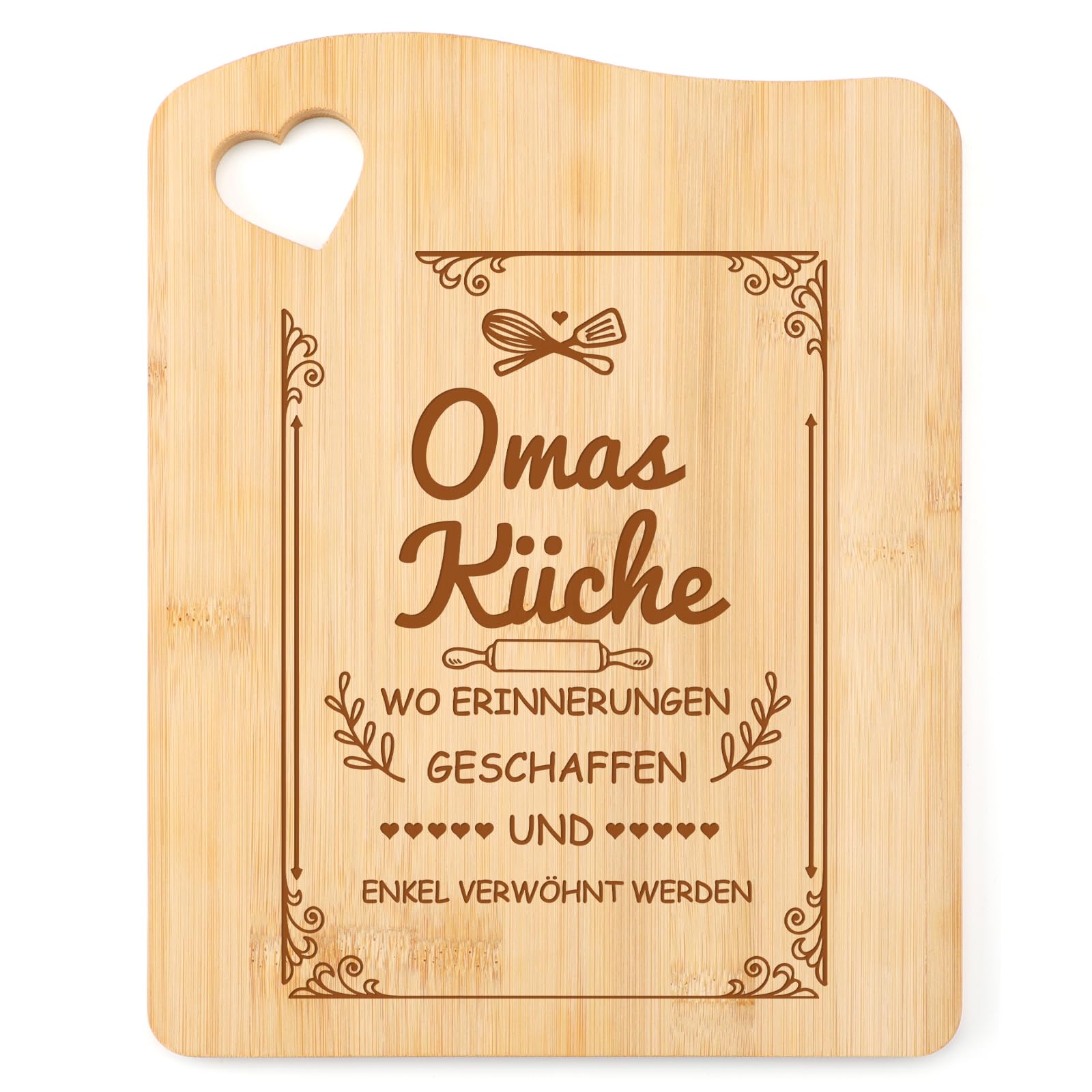 Tulolvae Oma Geschenk, Bambus Schneidebrett Weihnachtsgeschenke für Beste Oma, Weihnachten Ostern Muttertag Geburtstag Geschenke, Ostergeschenke Muttertagsgeschenke Geburtstagsgeschenk Von Enkel