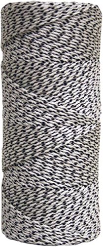 Kraft Tool BC352 Línea de masones trenzados profesionales de alta calidad con tubo de 500 pies, blanconegro, talla única