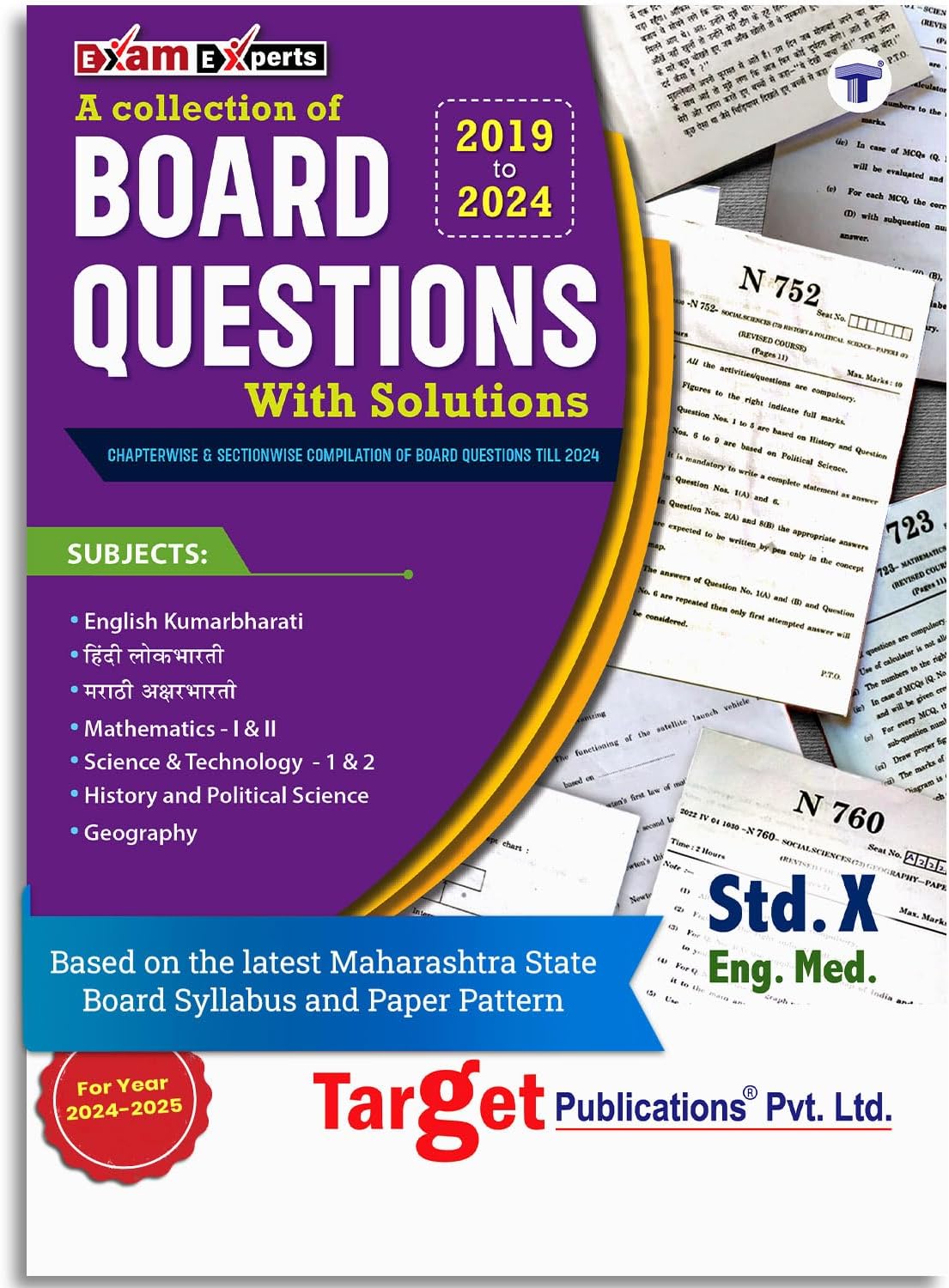Std 10 Board Chapter Wise Questions with Solutions for 2025 Exam | SSC Topic Wise Board Questions All Subjects - 2019 to 2024 | Based on Std 10th Maharashtra State Board (Exam Experts)