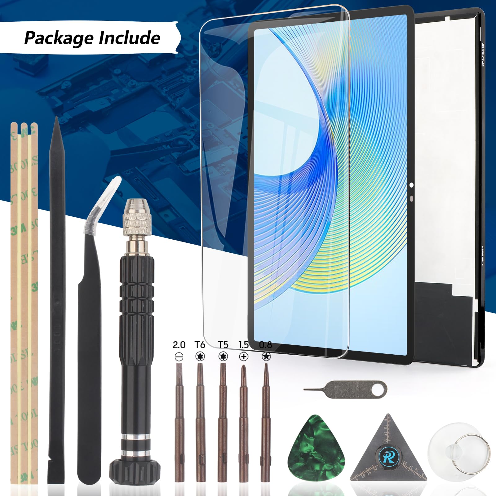 RongZy Schermo di ricambio per Honor Pad X9 (ELN-W09, ELN-L09) / X8 Pro 11,5 pollici LCD Touch Screen Digitizer interno per Honor Pad X9/X8 Pro Display di ricambio con kit di attrezzi (nero)