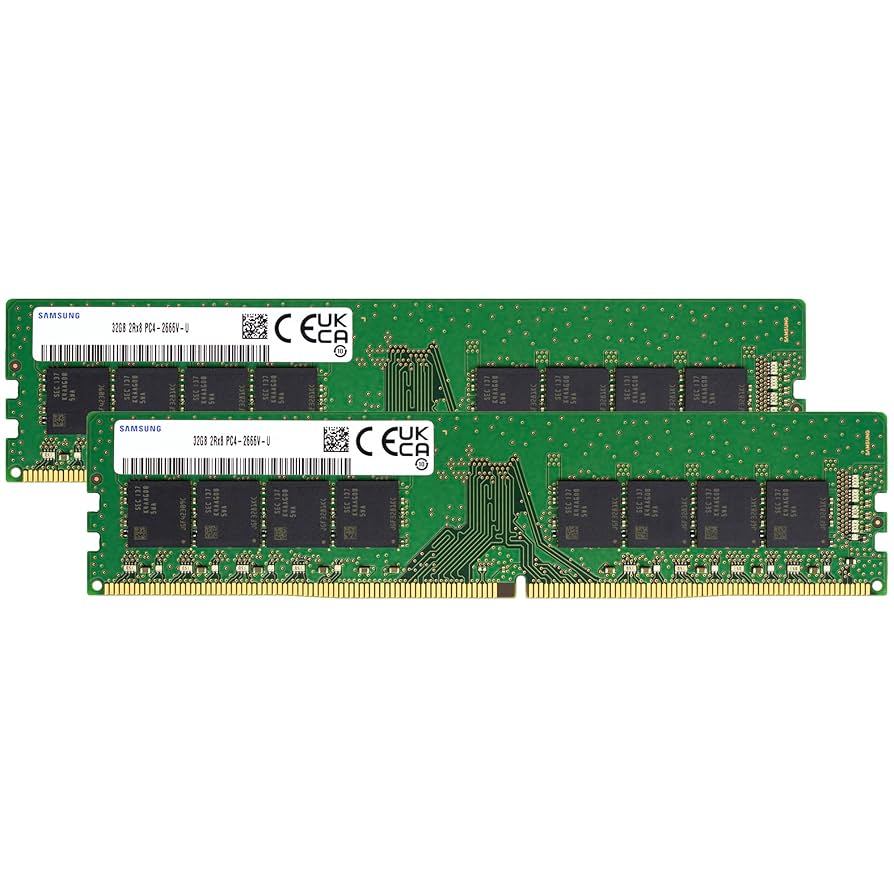 メモリー DDR4 64GB (32gb x2) 2666mhz Samsung Samsung 64GB (2x32GB) DDR4 2666MHz PC4-21300 (PC4-2666V