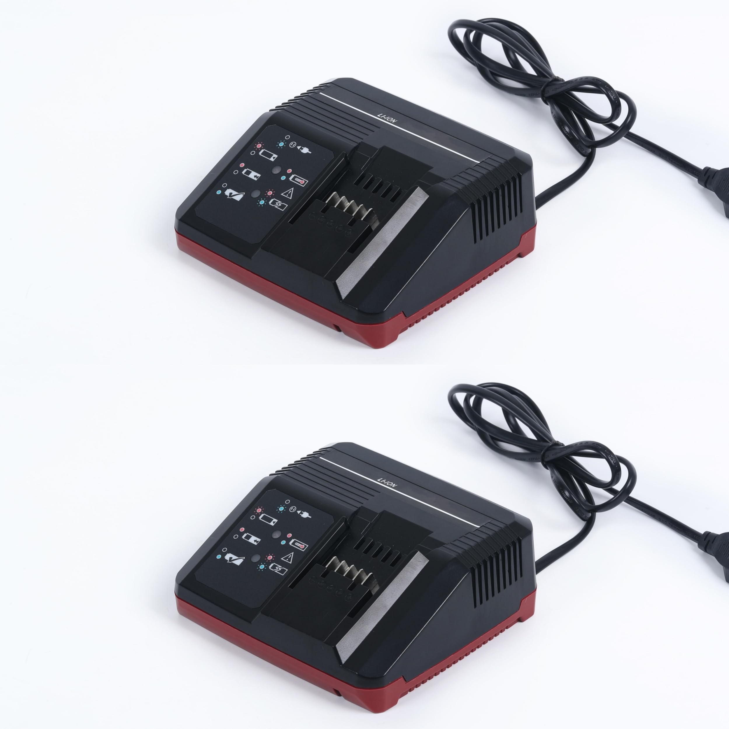 Two Packs 21V 3 Amps Replacement Li-Ion Fast Charger Compatible with EinHell 18V Cordless Power Tools and Lithium-Ion Batteries