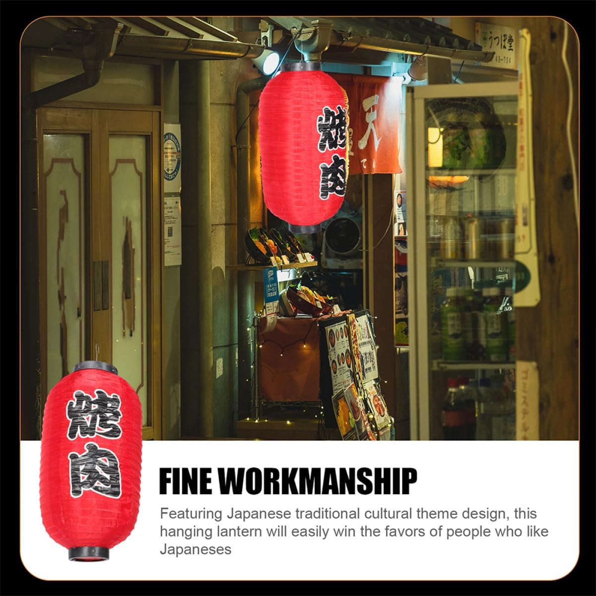 ARTIBETTER 4pcs Japanese Paper Lantern Japanese Style Hanging Lanterns for Sushi Restaurants Outdoor Decor and Festive Celebrations for Use