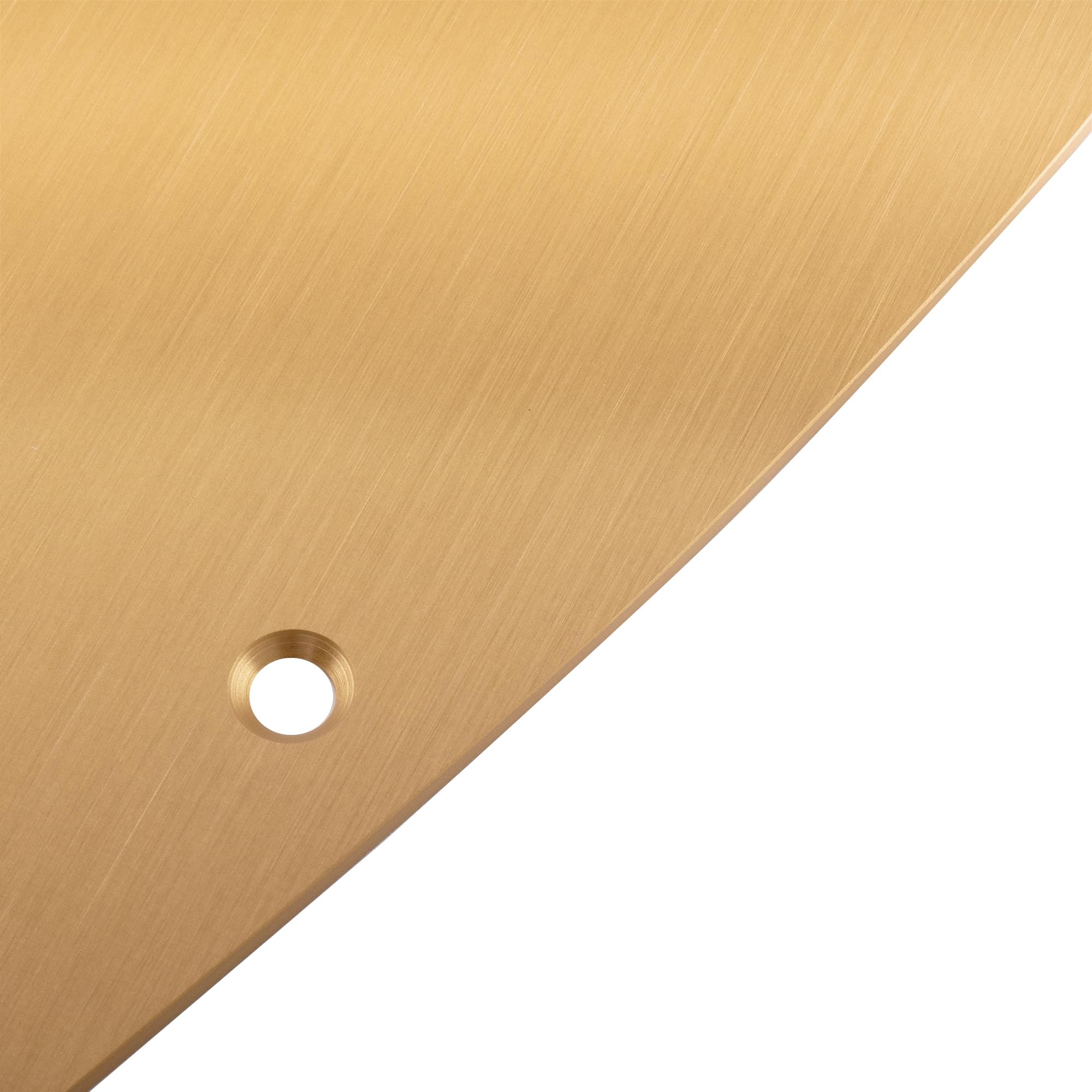 Musiclily Ultra 10 Holes Anodized Aluminum J-Bass Pickguard for Fender American Standard Jazz Bass Gold - Image 4