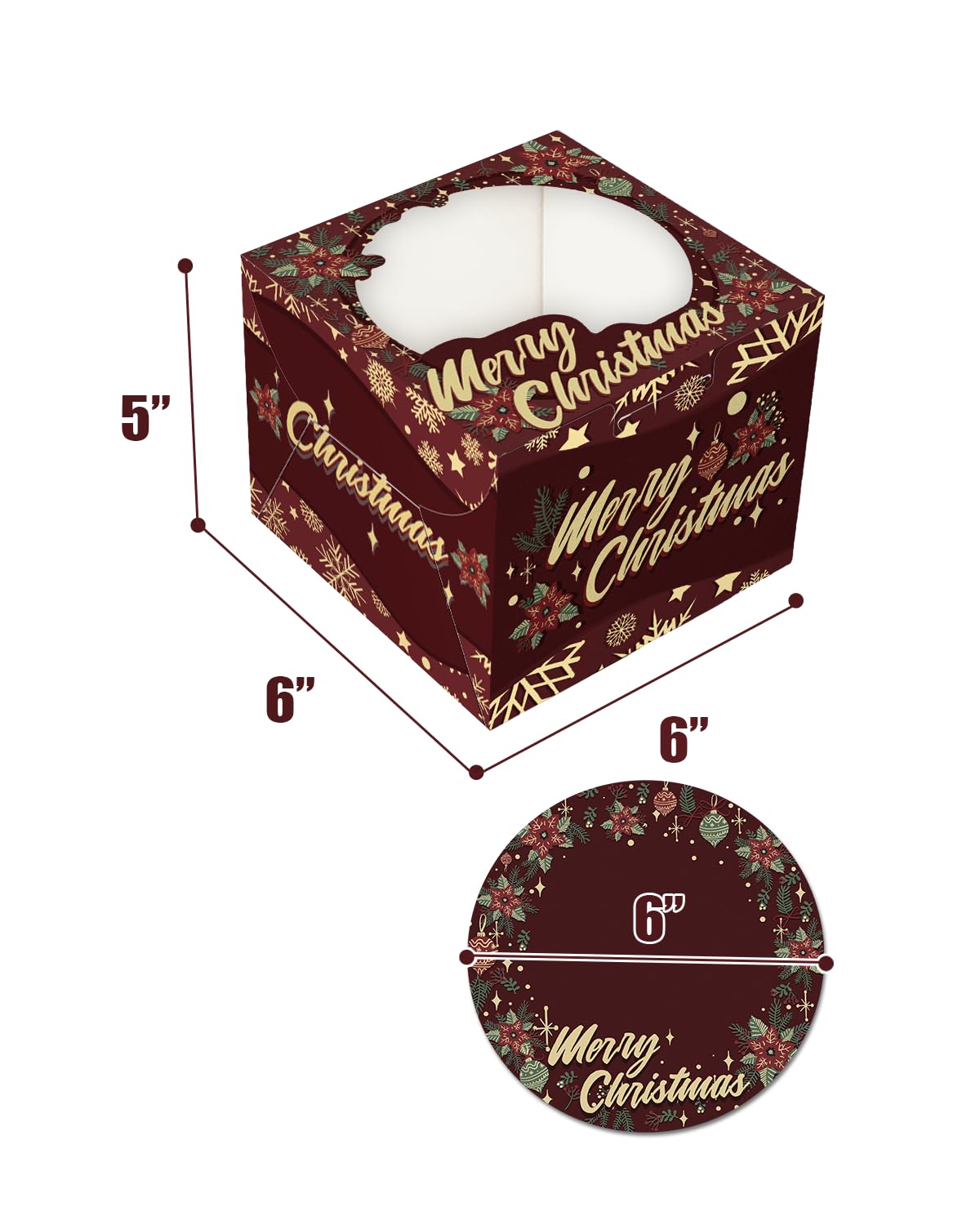 Cajas De Galletas De Navidad, Caja De Golosinas De Panadería De Navidad