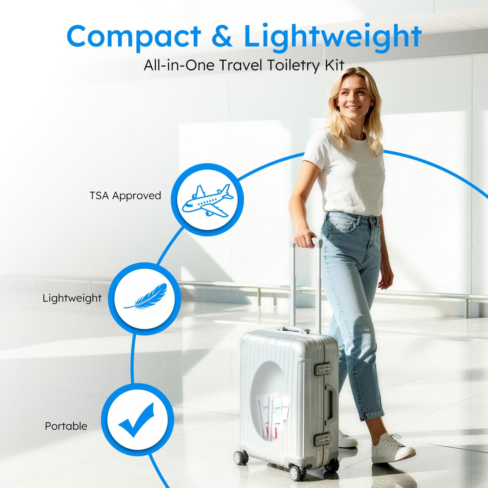 I kit igienici e i kit convenienza alla rinfusa presentano una confezione individuale a doppia tenuta. I kit di igiene personale sono adatti per hotel, campeggio, uso domestico e viaggi
