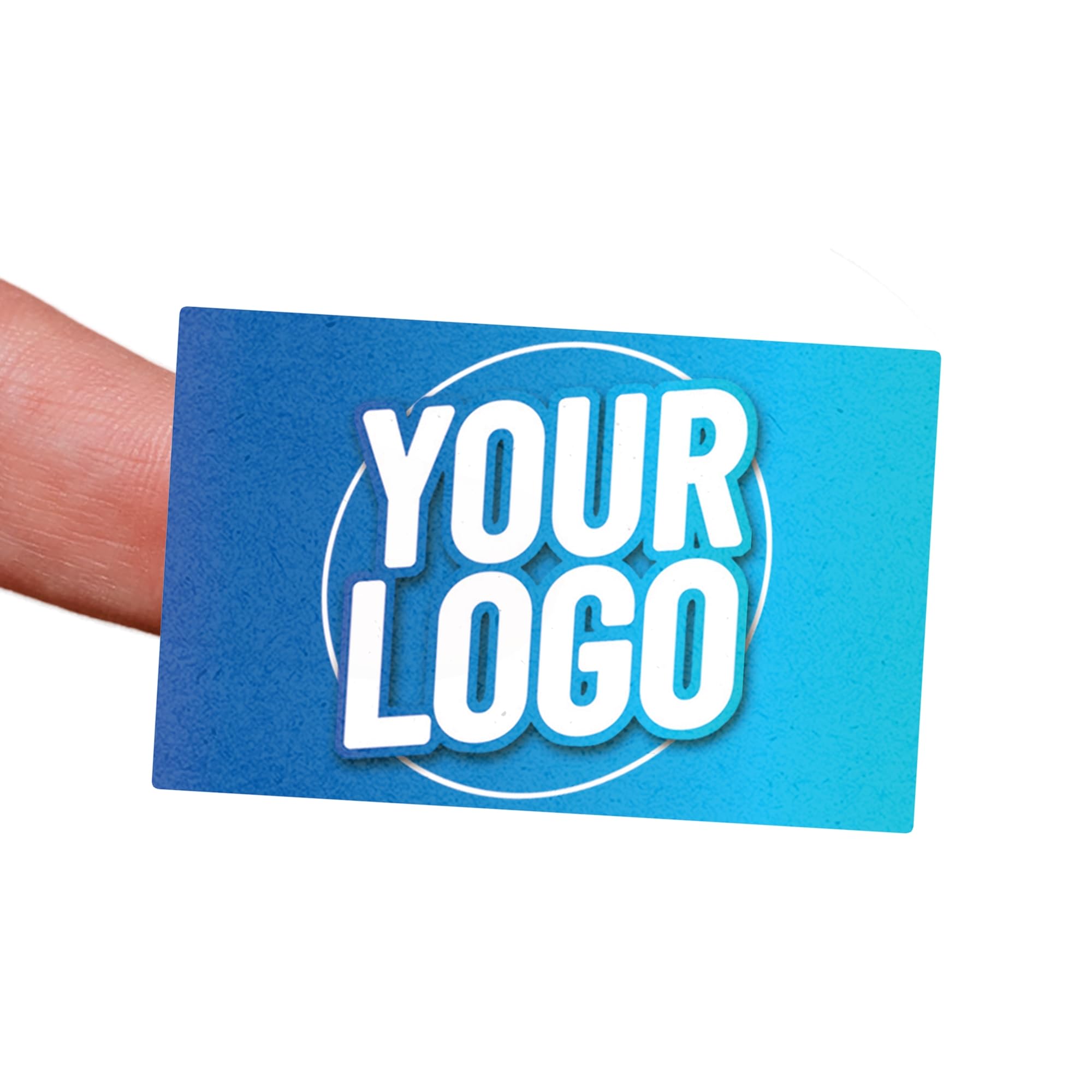 Personalised 83mm x 53mm Rectangle Stickers - Custom Business Logo Labels - Label - Company Branding Sticker - Packaging - Thank You Seals (Gloss White, 70 Labels (7 Sheets)) — image 1